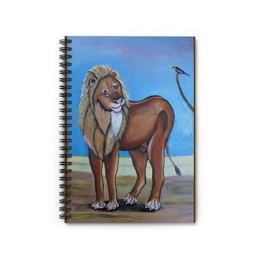 Stairing Lion Spiral Notebook - Ruled Line