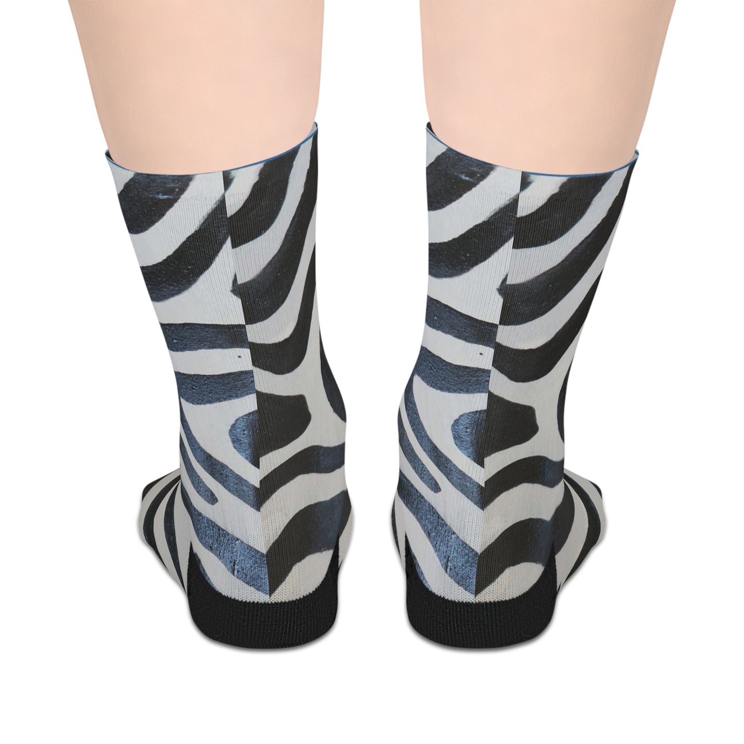 Versatility of Zebra Prints Mid-length Socks