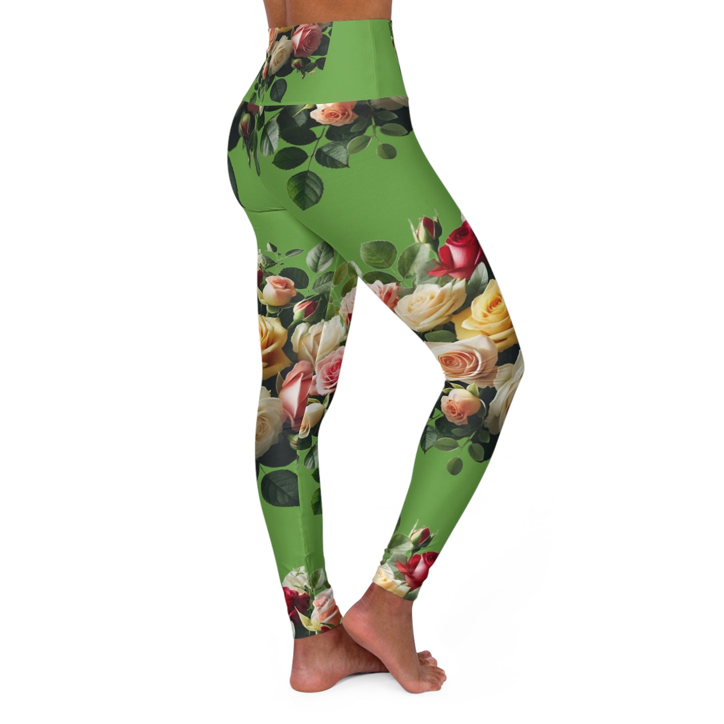 Assorted Floral High Waisted Yoga Leggings - Perfect for Fitness and Everyday Style