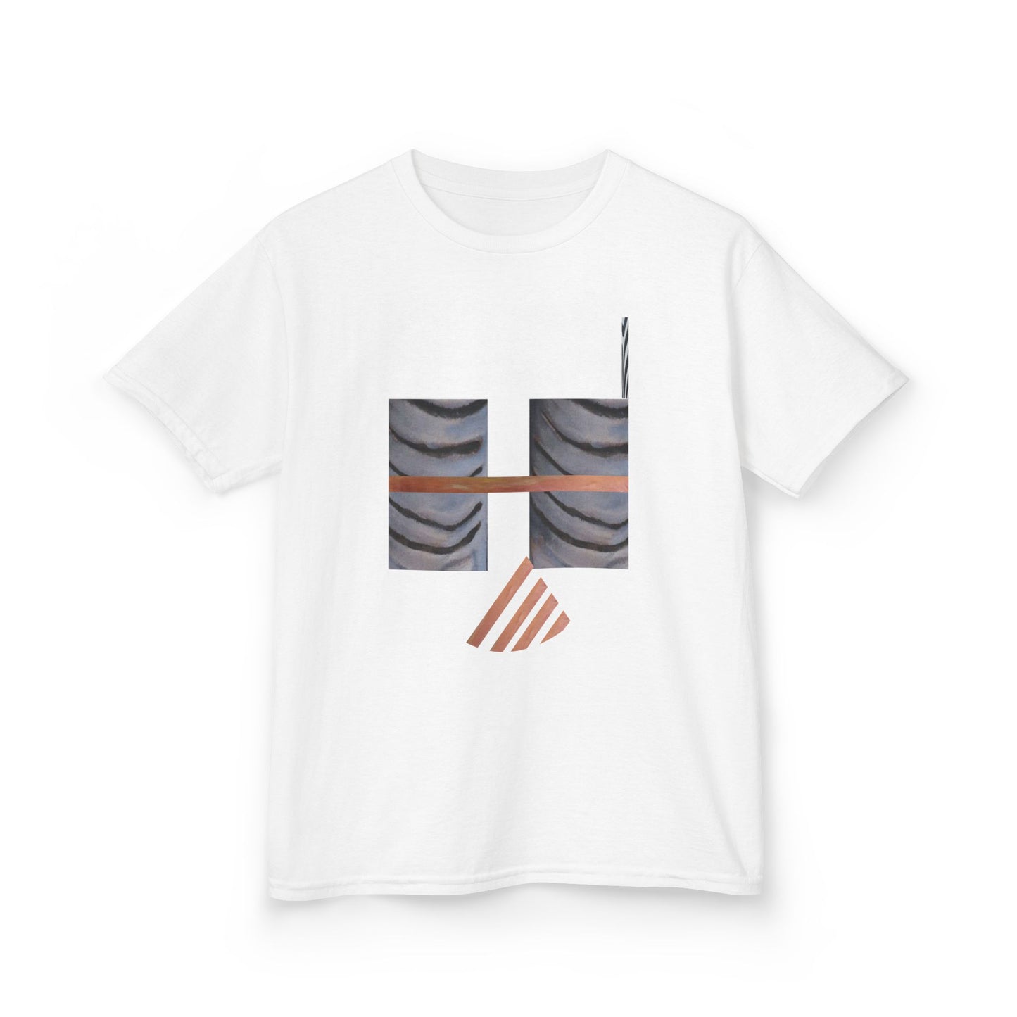 Wildebeest skin prints plus Land Stripes Kids Heavy Cotton™ Tee