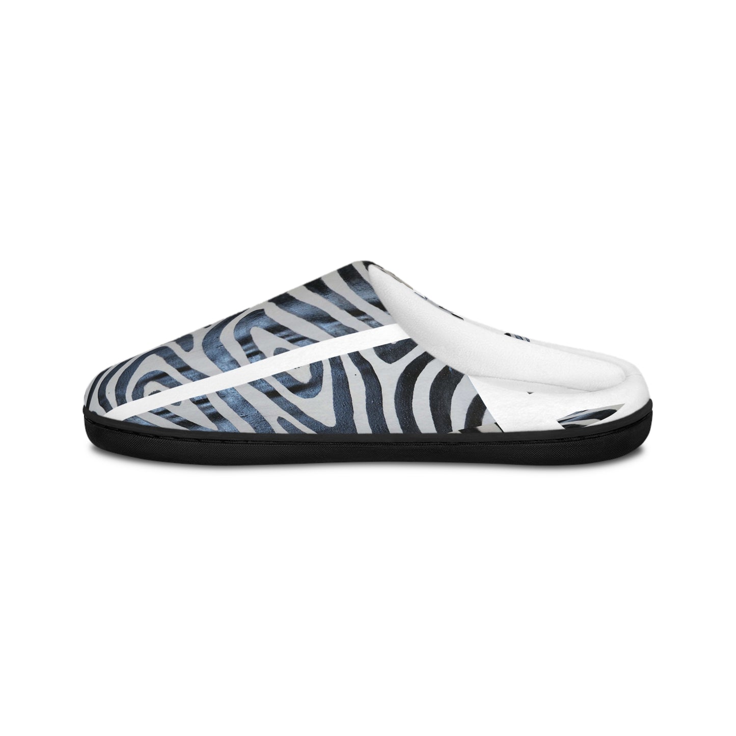 Nature’s Ink: Zebra Edition Men's Indoor Slippers