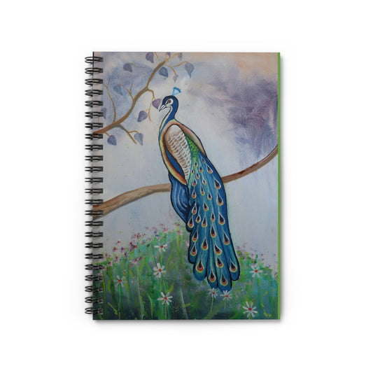 Proud Peacock Spiral Notebook - Ruled Line