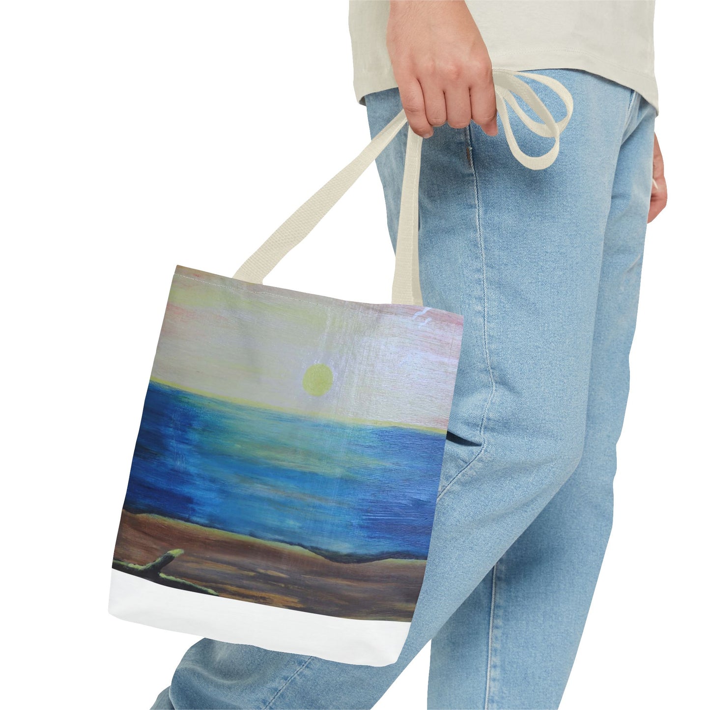 Sunrise over ocean landscape Tote Bag (AOP)