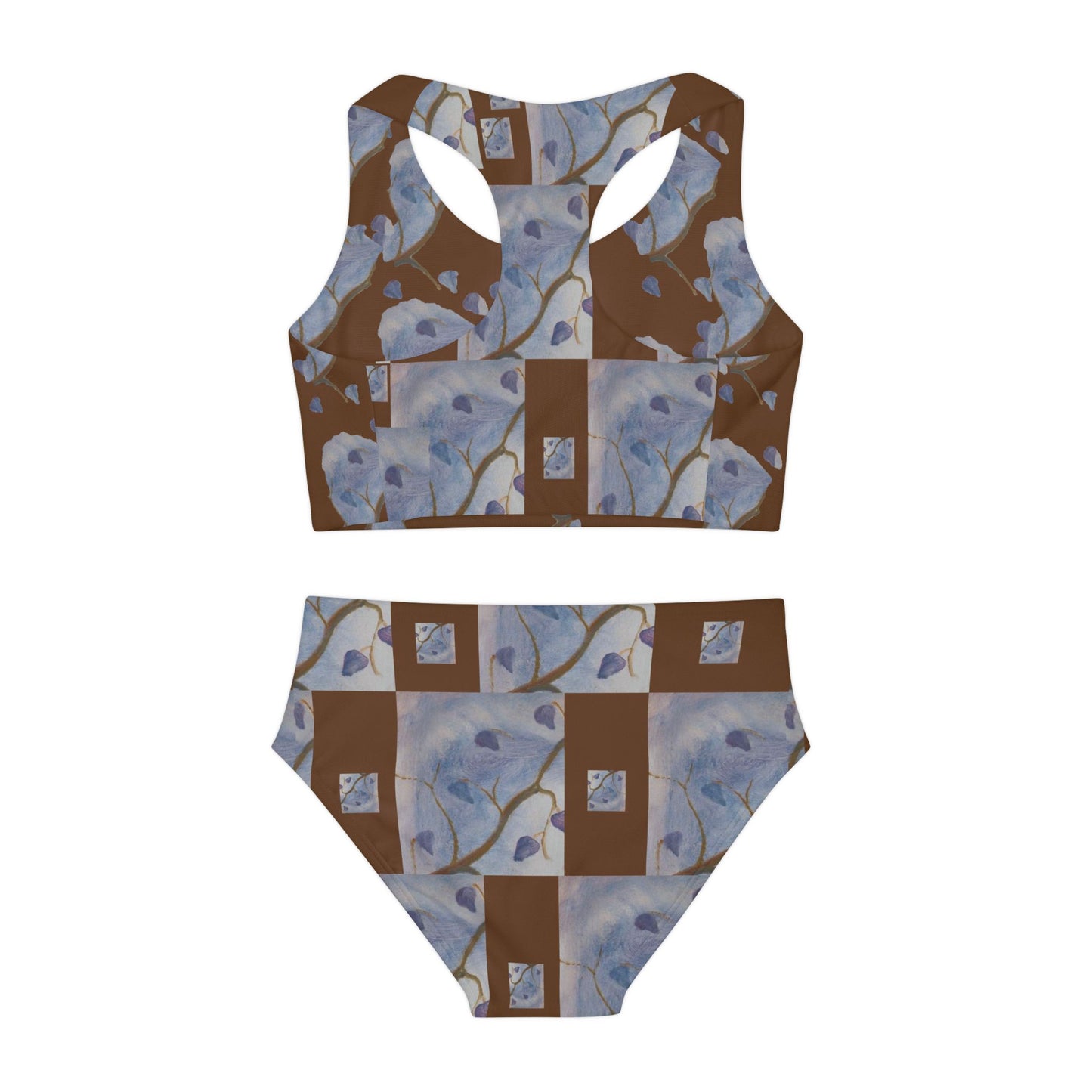 Twigs and Leaves Girls Two Piece Swimsuit (AOP)