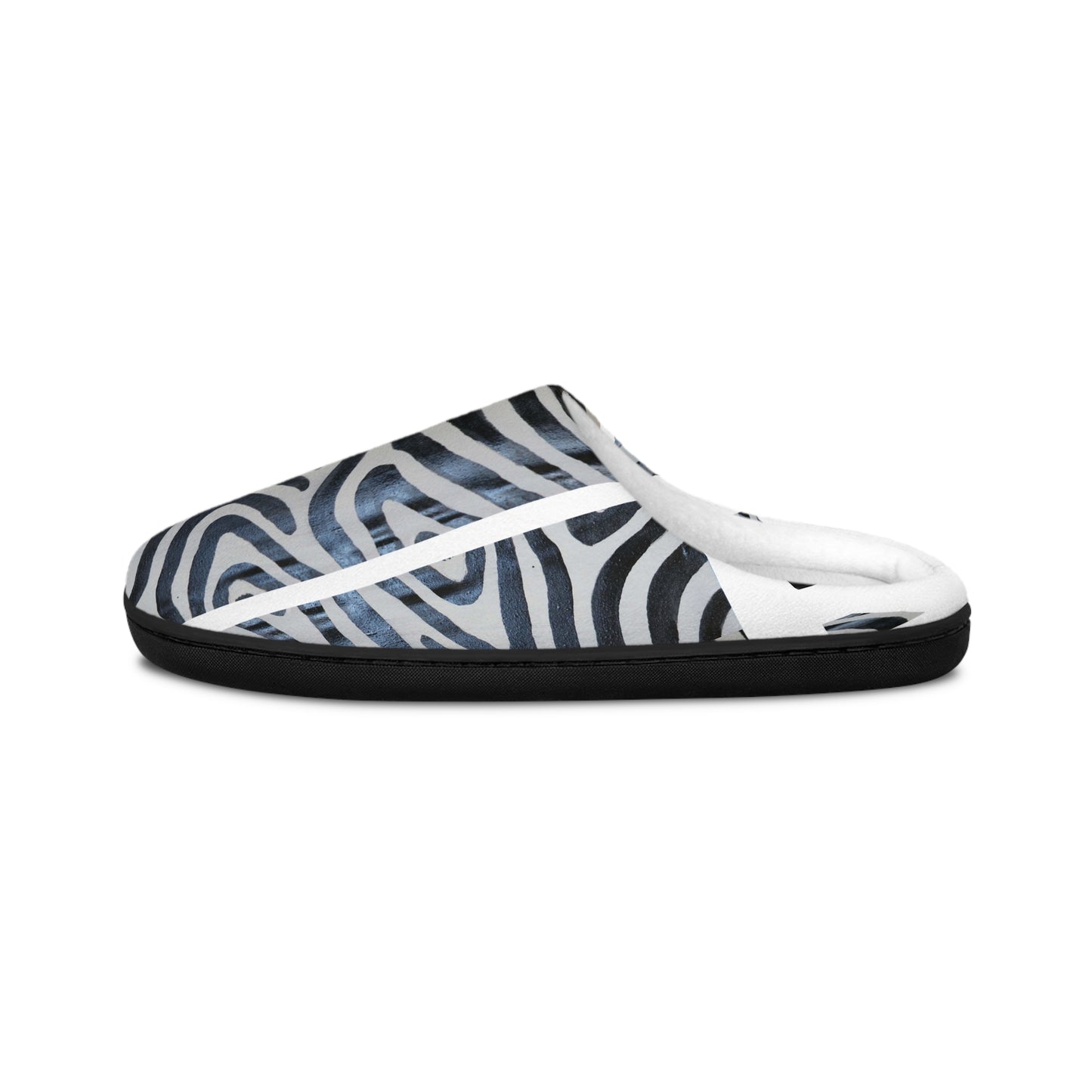 Nature’s Ink: Zebra Edition Men's Indoor Slippers