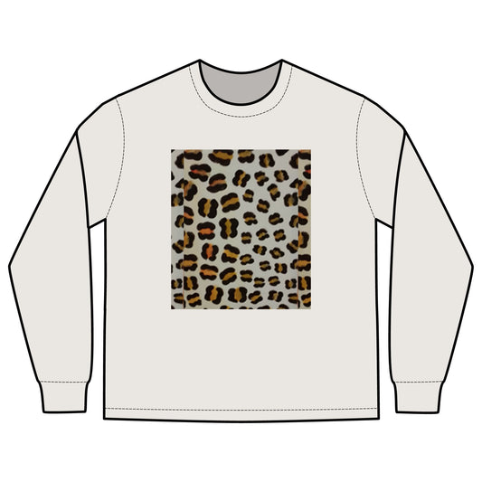 Art of the Wild: Leopard Rosettes Men's Heavy Faded Long Sleeve Tee