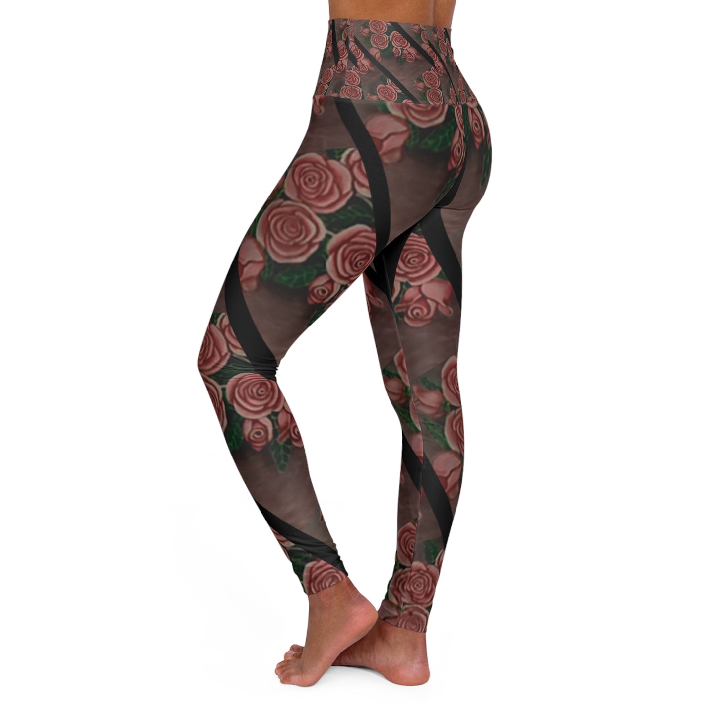 Floral High Waisted Yoga Leggings - Stylish Activewear for Fitness Enthusiasts