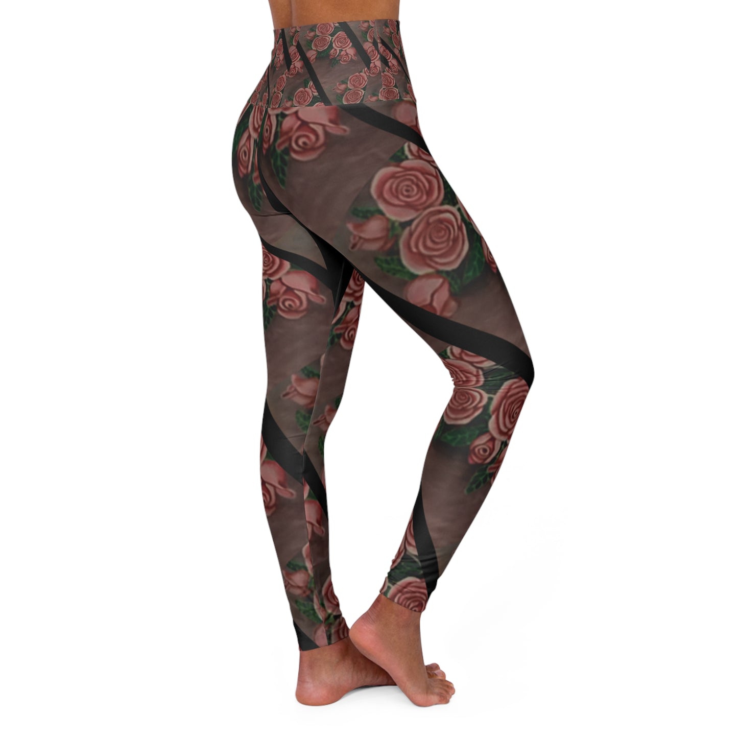 Floral High Waisted Yoga Leggings - Stylish Activewear for Fitness Enthusiasts