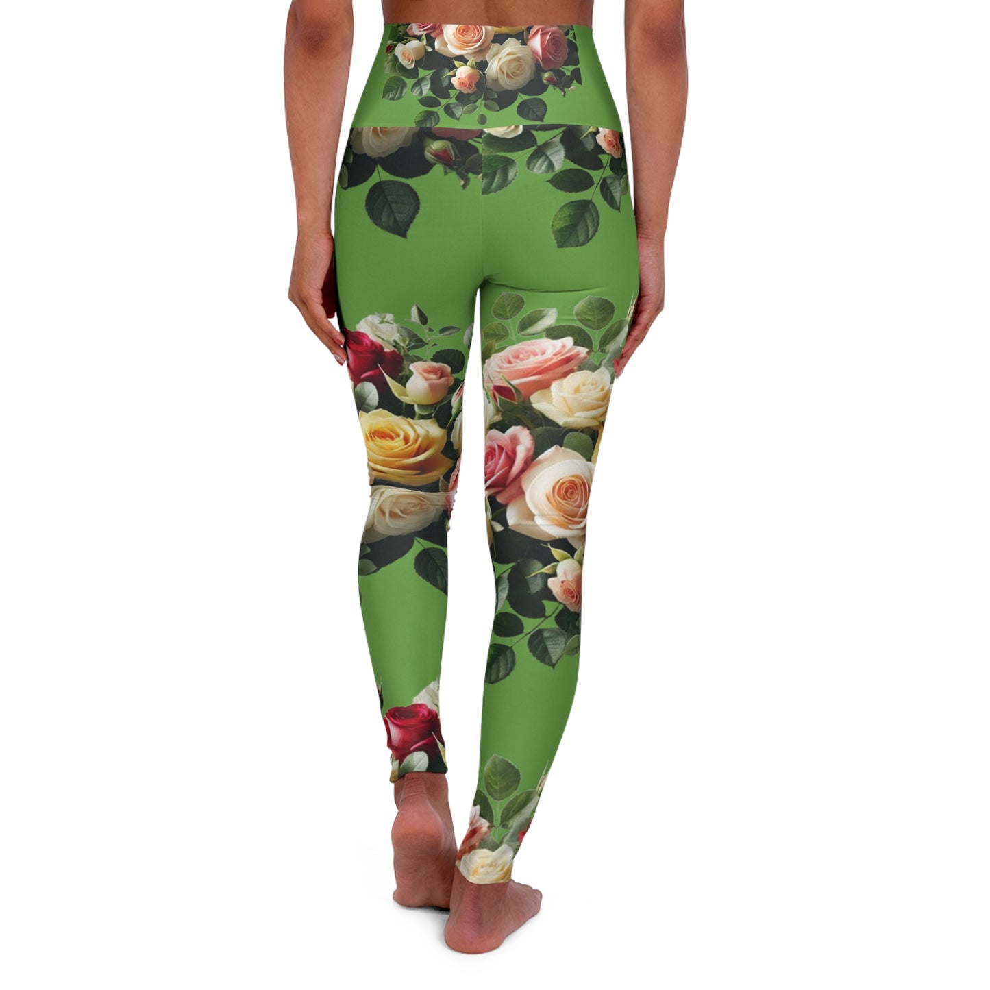 Assorted Floral High Waisted Yoga Leggings - Perfect for Fitness and Everyday Style