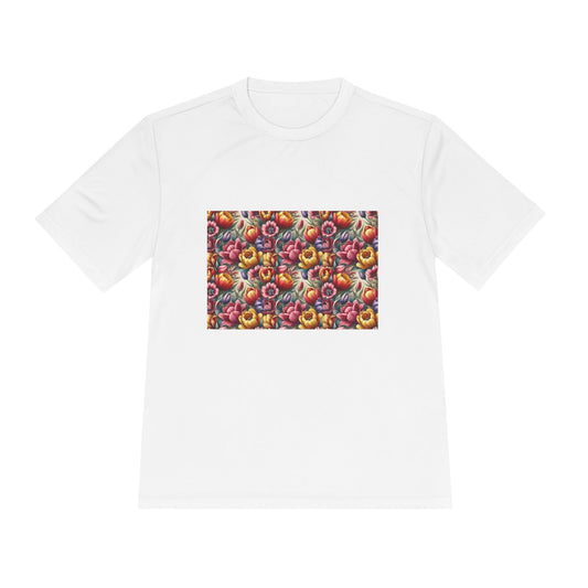 Springtime Bliss: Colorful Tulip PatternsColorful Floral Unisex Moisture Wicking Tee - Perfect for Everyday Wear and Outdoor Activities