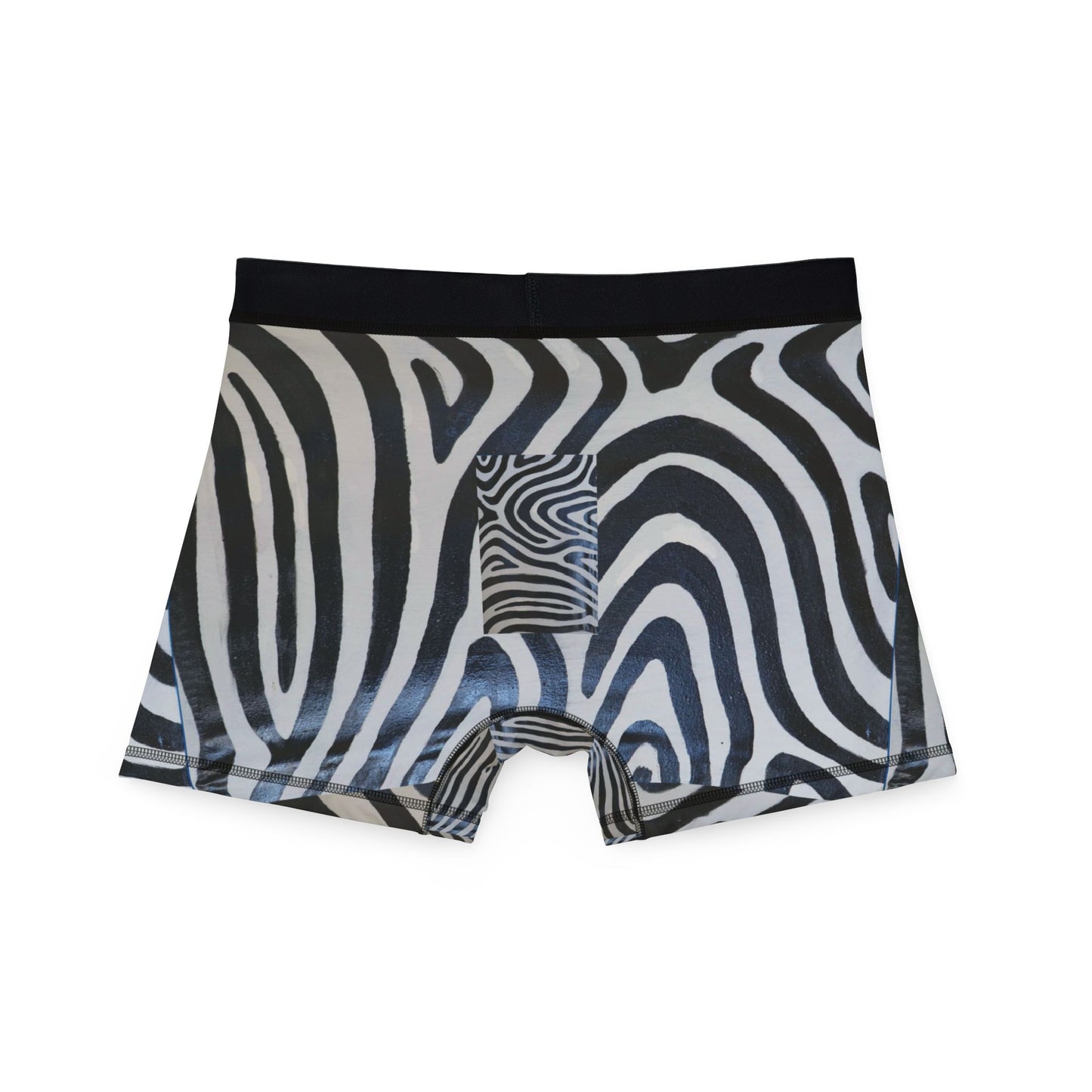 Wilderness Elegance: Zebra Prints Men's Boxers (AOP)