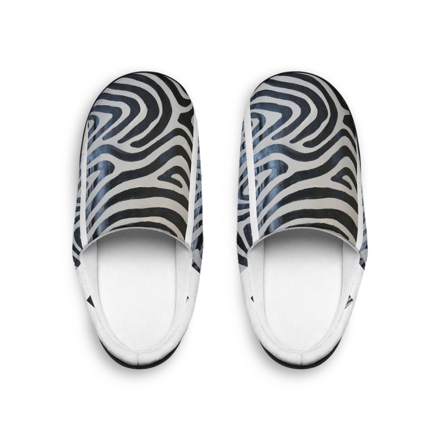 Nature’s Ink: Zebra Edition Men's Indoor Slippers