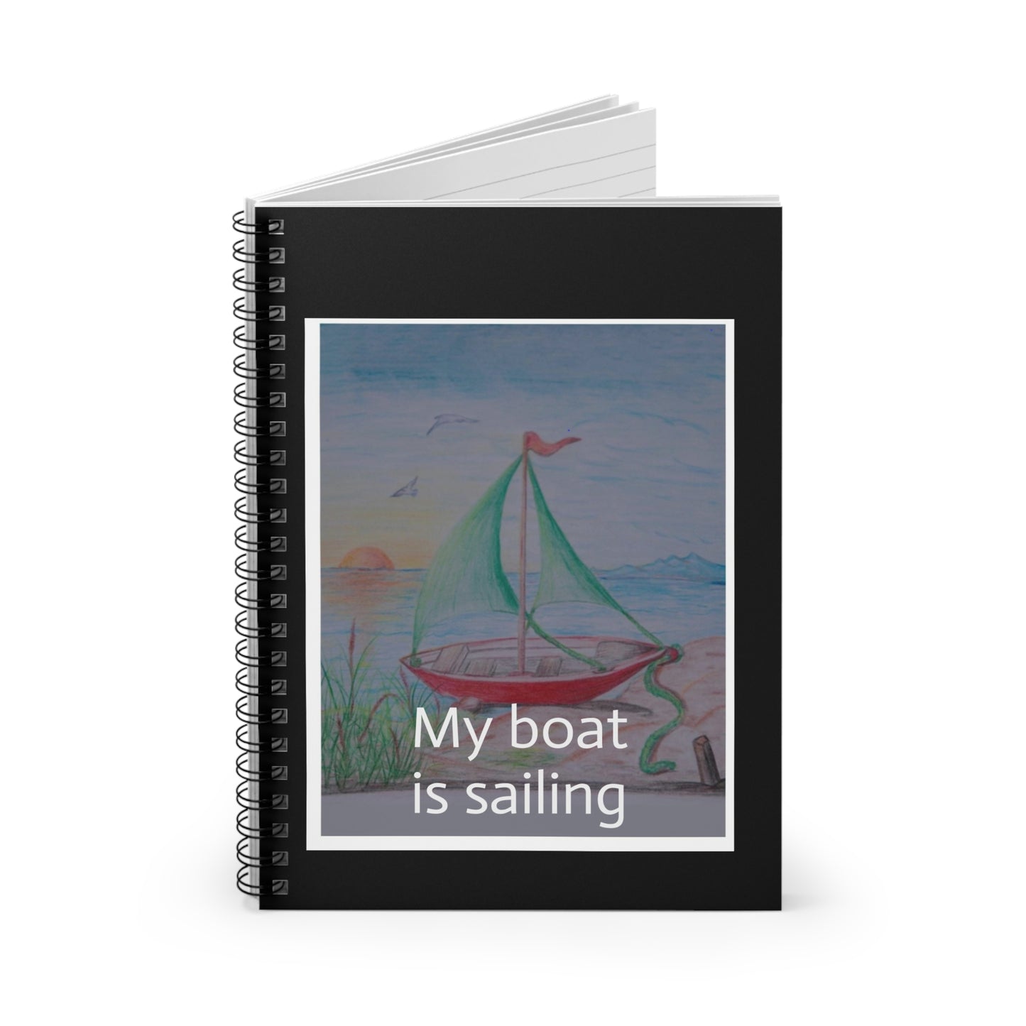 Sailing My Story Spiral Notebook - Ruled Line