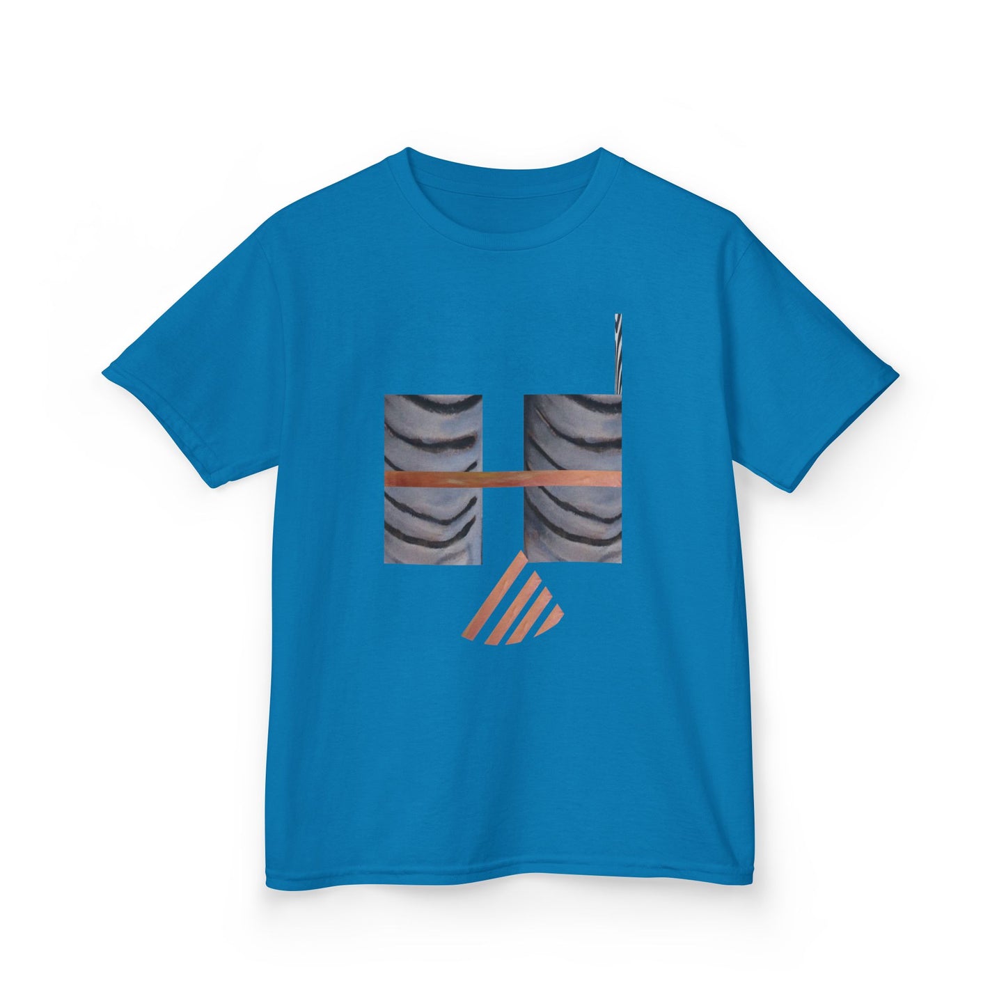 Wildebeest skin prints plus Land Stripes Kids Heavy Cotton™ Tee