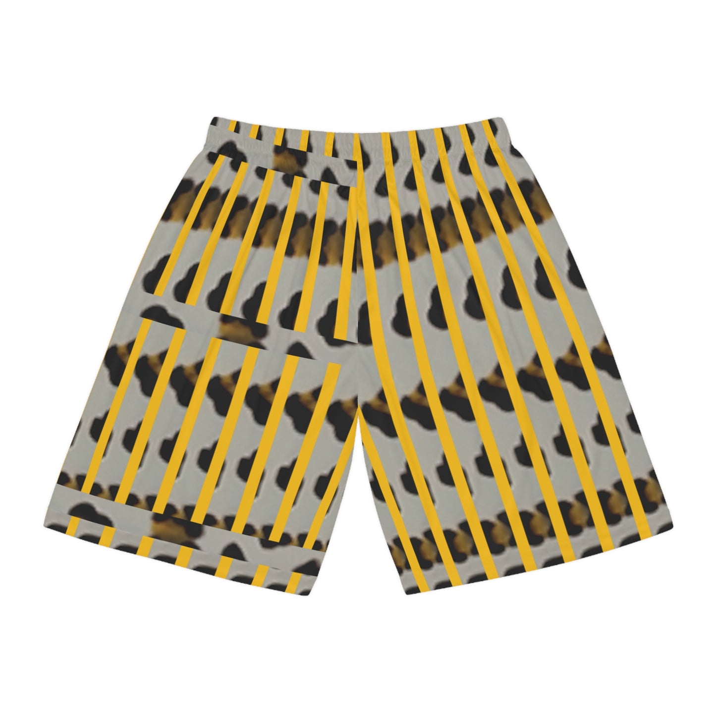 Roar in Style: Elegant Leopard Rosettes Stylish Basketball Shorts with Bold Pattern