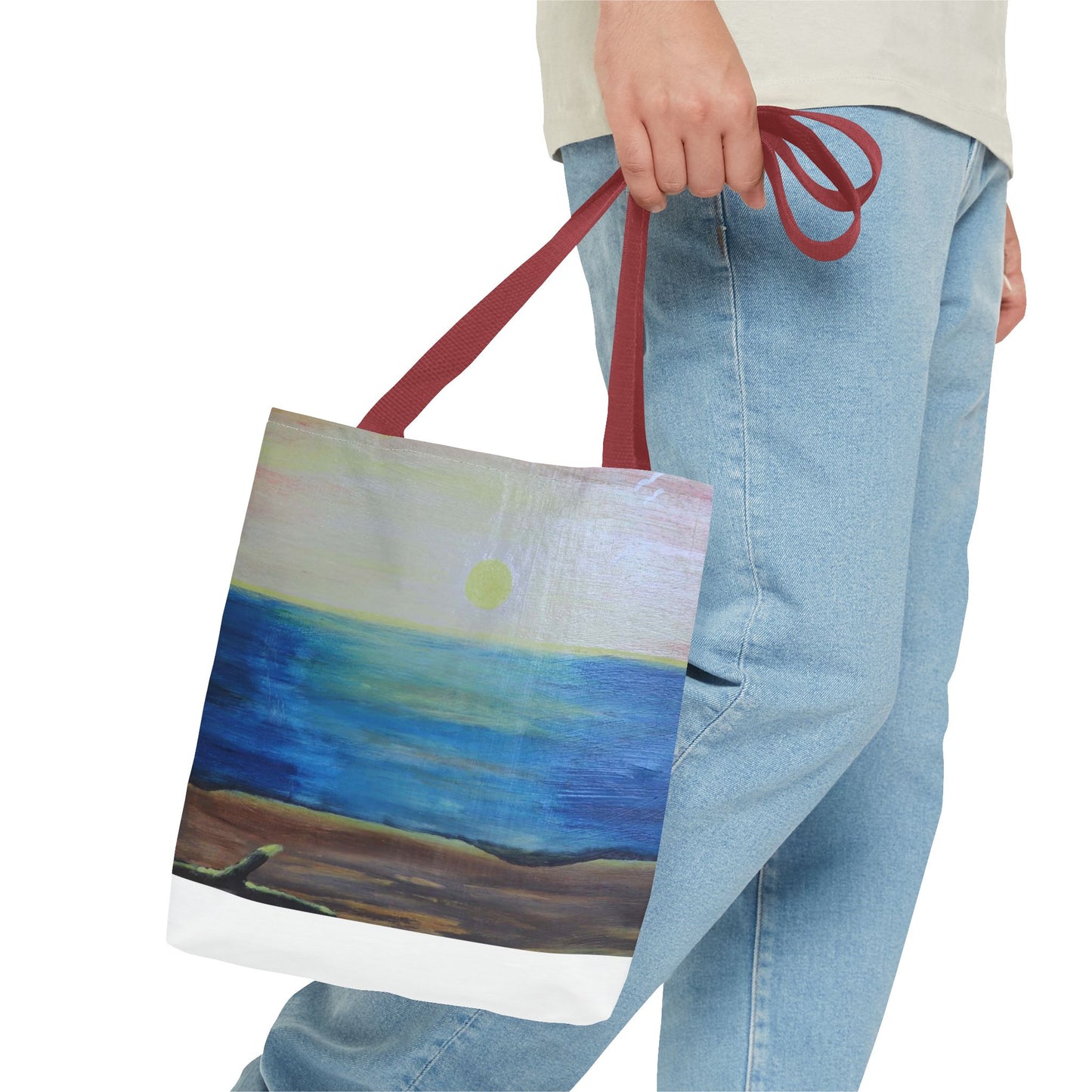 Sunrise over ocean landscape Tote Bag (AOP)