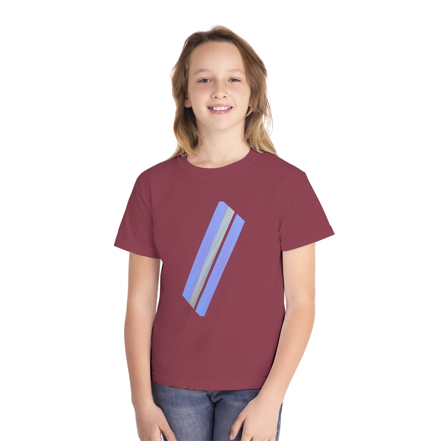 Serenity in the Sky: Artistic Horizon Palettes Youth Midweight Tee