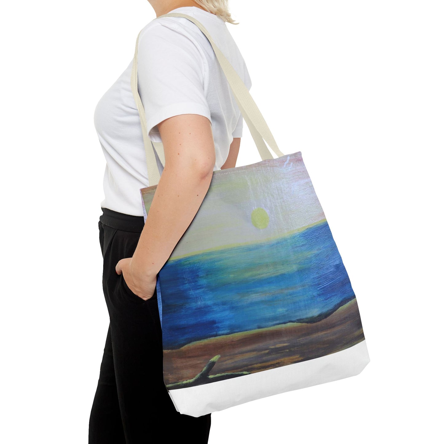 Sunrise over ocean landscape Tote Bag (AOP)