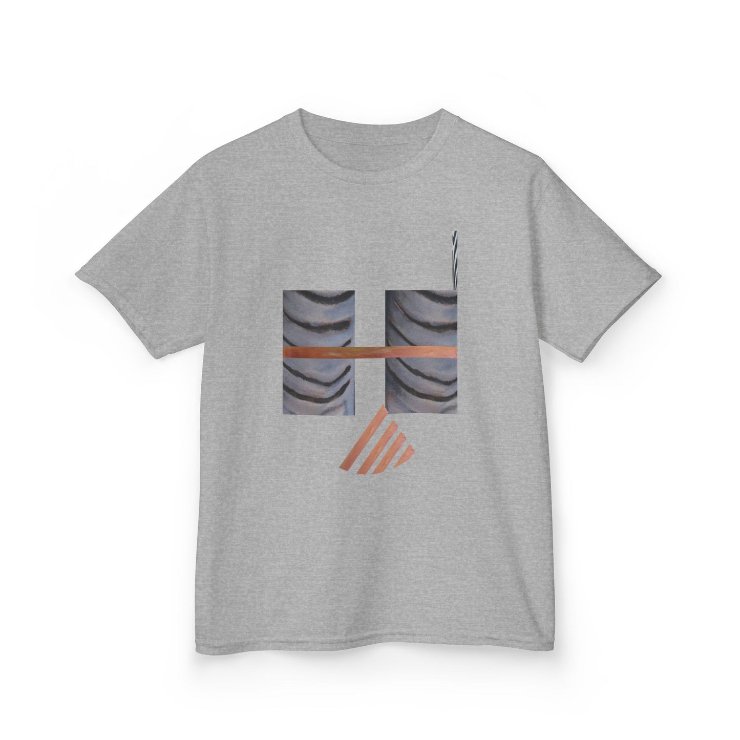 Wildebeest skin prints plus Land Stripes Kids Heavy Cotton™ Tee