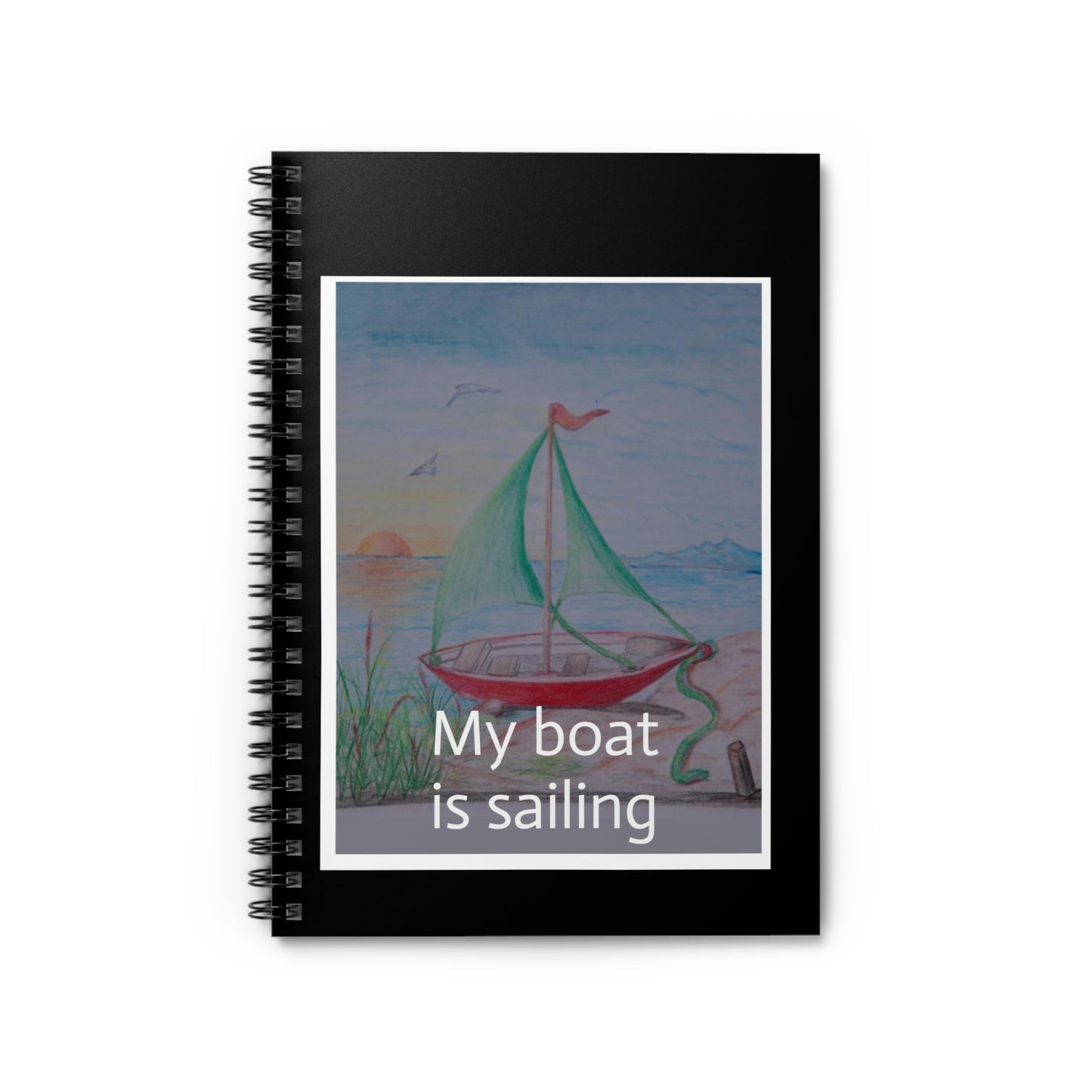 Sailing My Story Spiral Notebook - Ruled Line