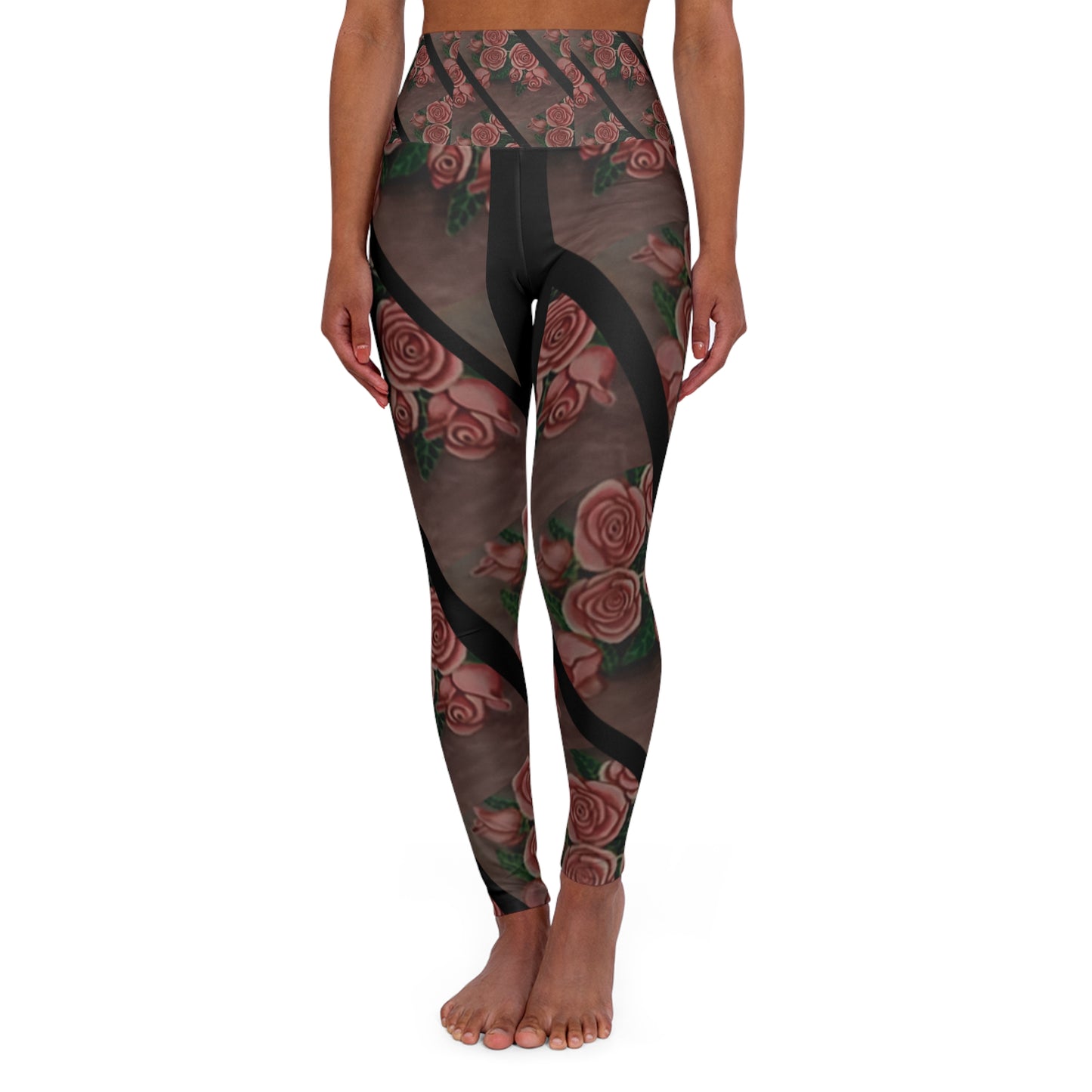 Floral High Waisted Yoga Leggings - Stylish Activewear for Fitness Enthusiasts