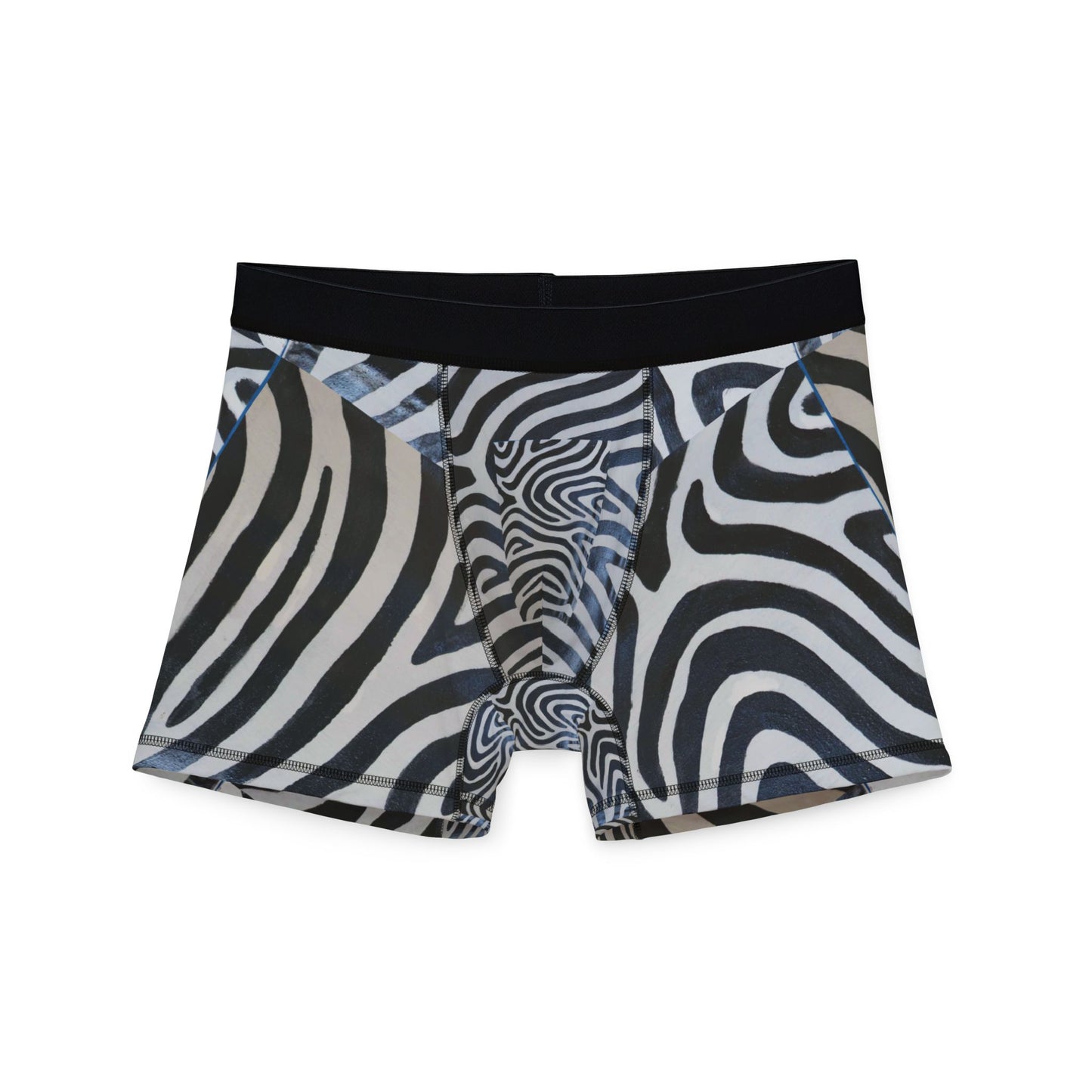 Wilderness Elegance: Zebra Prints Men's Boxers (AOP)