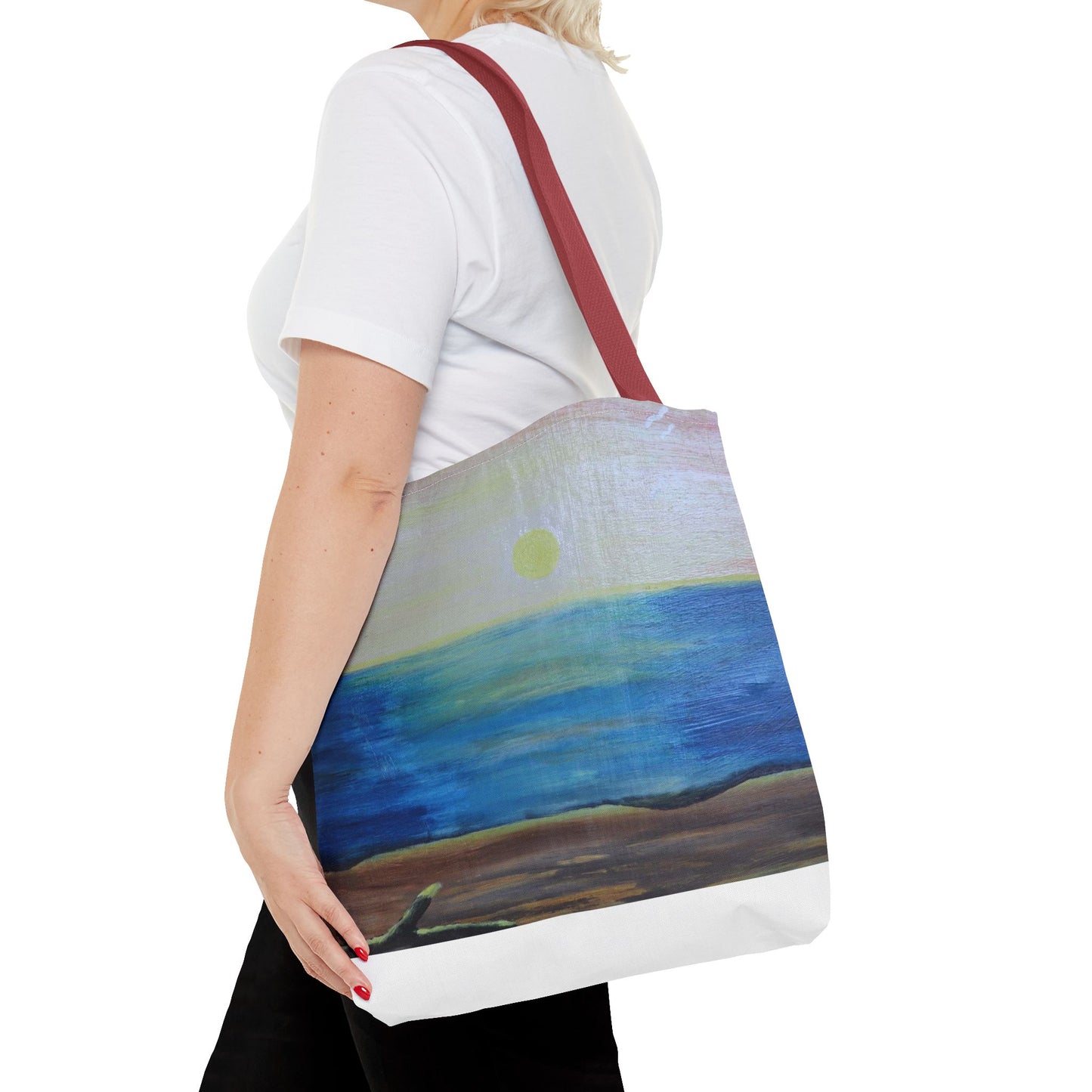 Sunrise over ocean landscape Tote Bag (AOP)