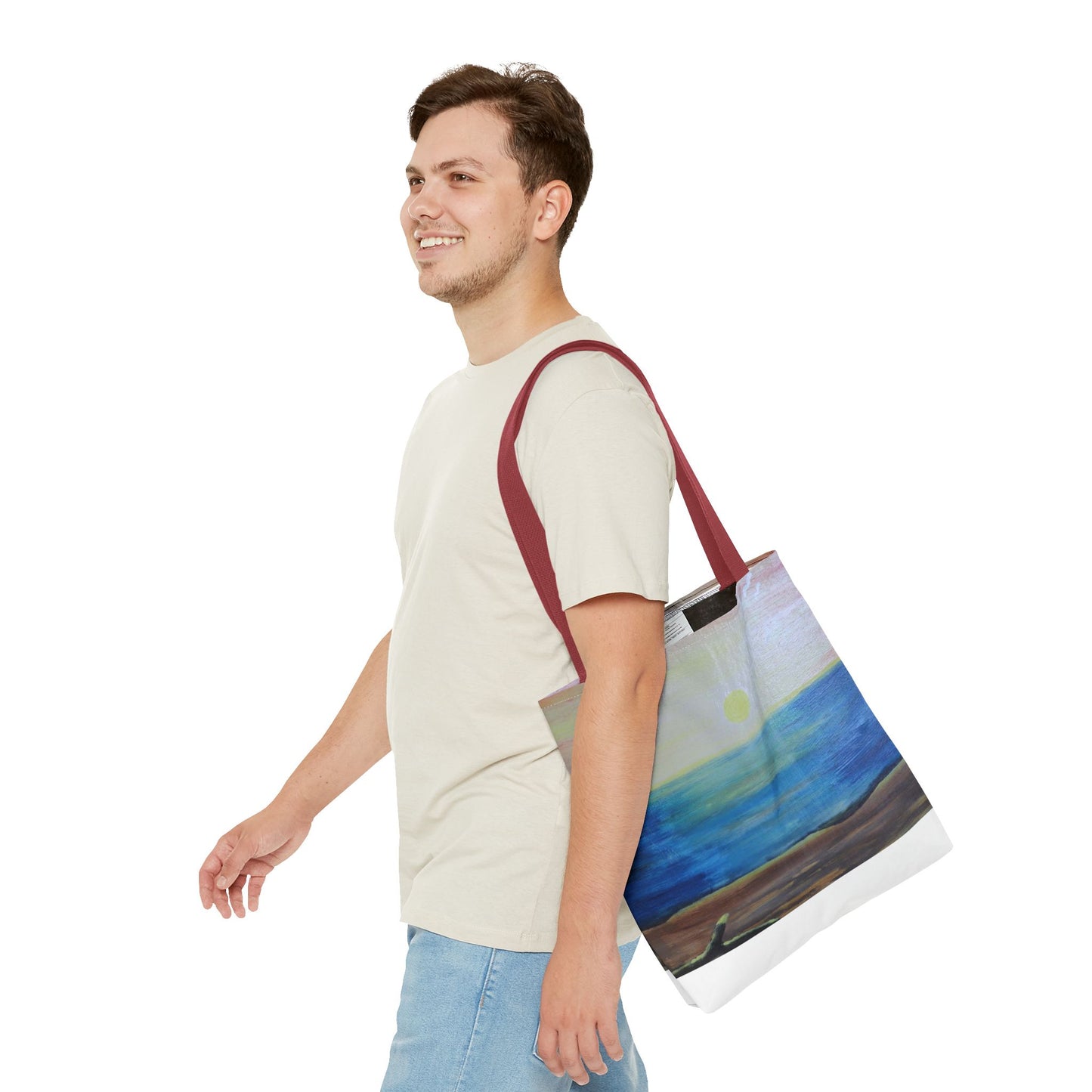 Sunrise over ocean landscape Tote Bag (AOP)