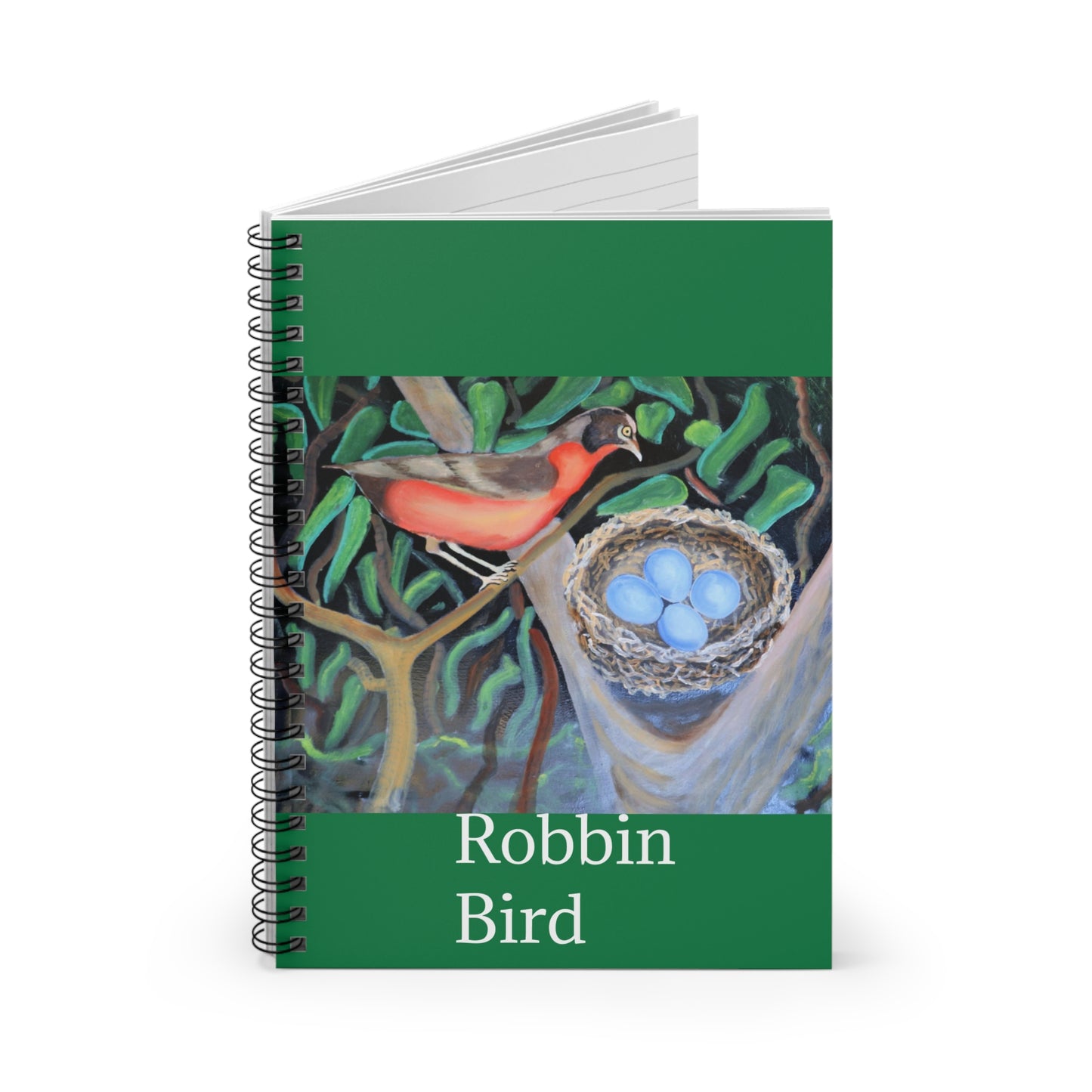 Motherly Robbing Bird.  Spiral Notebook - Ruled Line