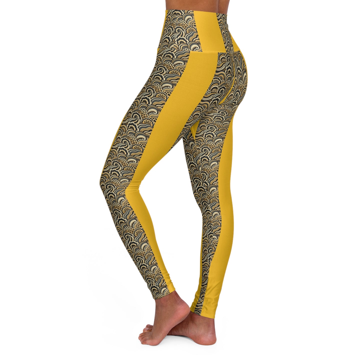 Masterpiece of Leopard Rosettes Stylish High Waisted Yoga Leggings - Trendy Fitness Activewear for Comfort & Performance