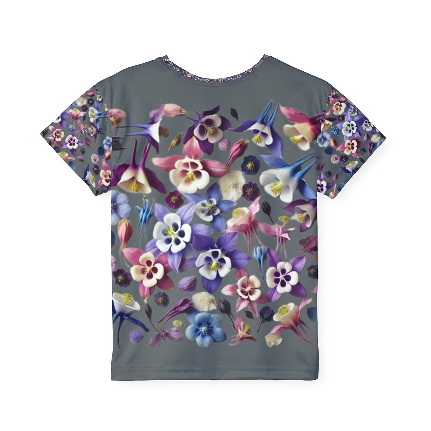 A Dance of Columbine and Orchid Flower Power Kids Sports Jersey - Floral Design Jersey for Active Play