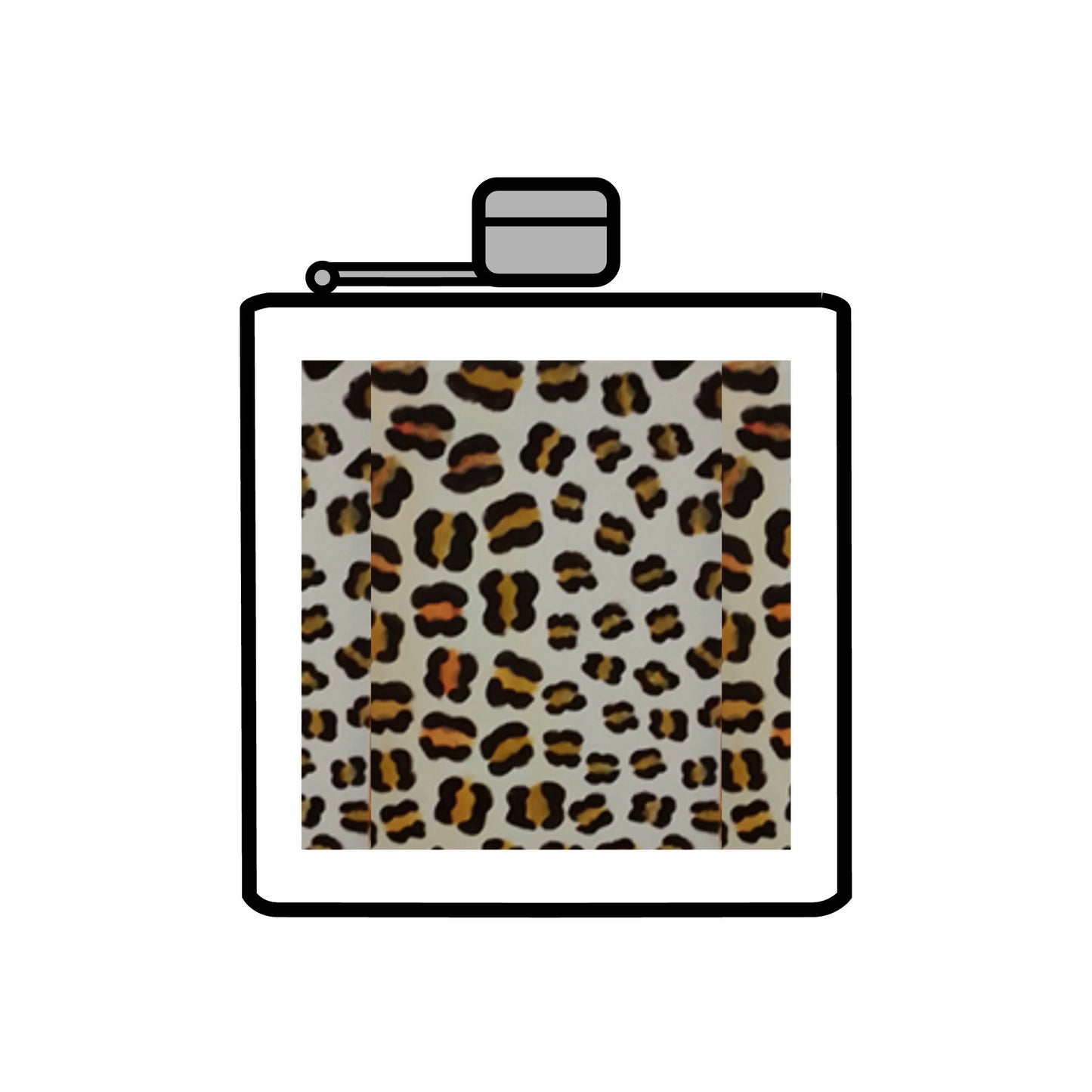 Seamless Leopard Prints Stainless Steel Flask, 6oz