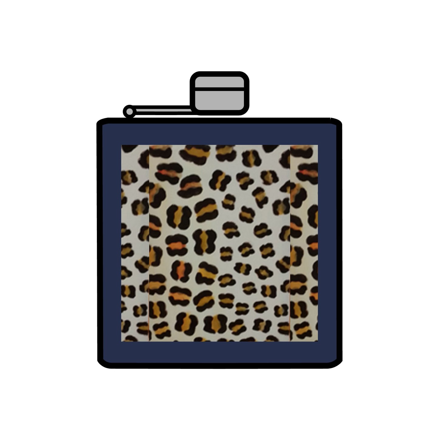 Seamless Leopard Prints Stainless Steel Flask, 6oz