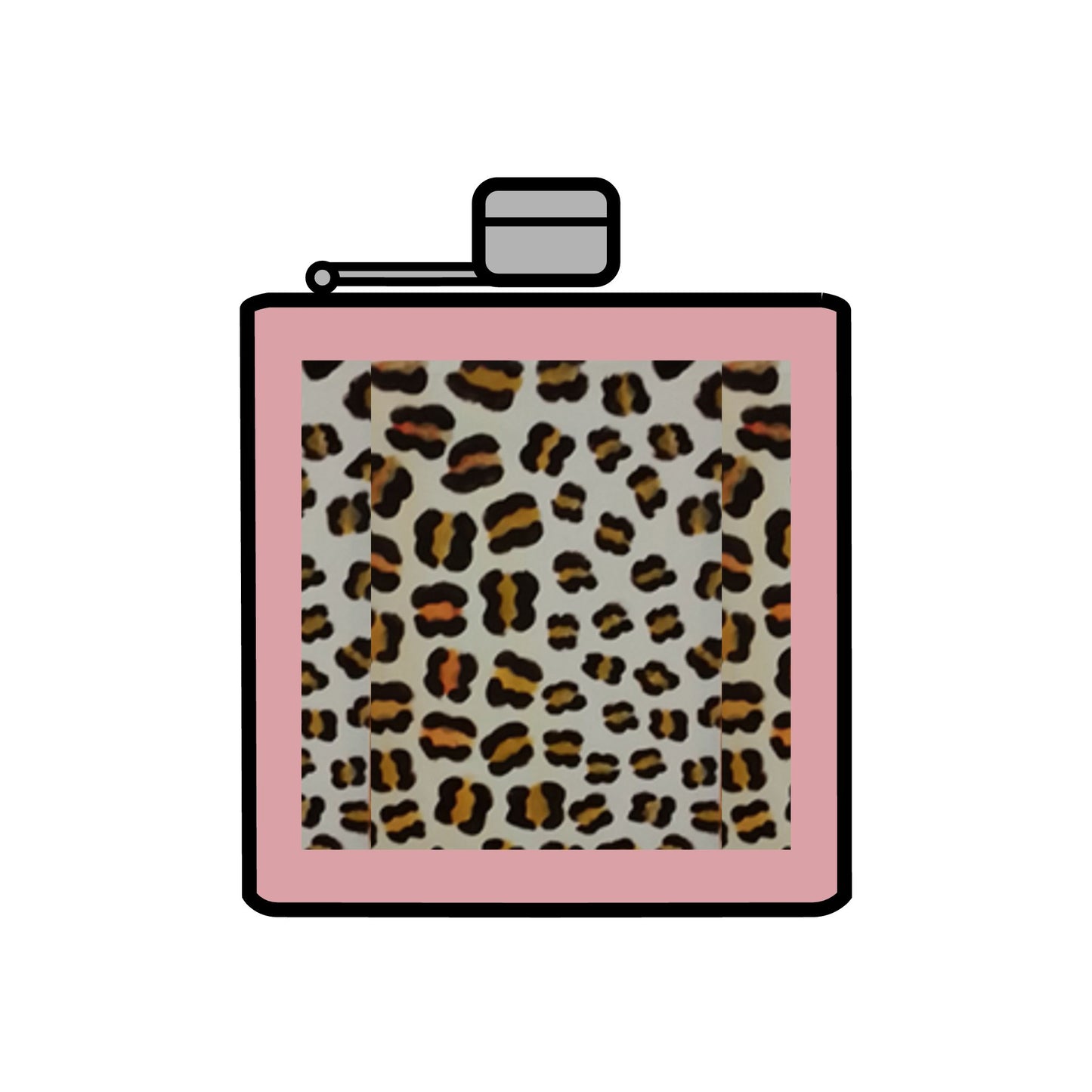 Seamless Leopard Prints Stainless Steel Flask, 6oz