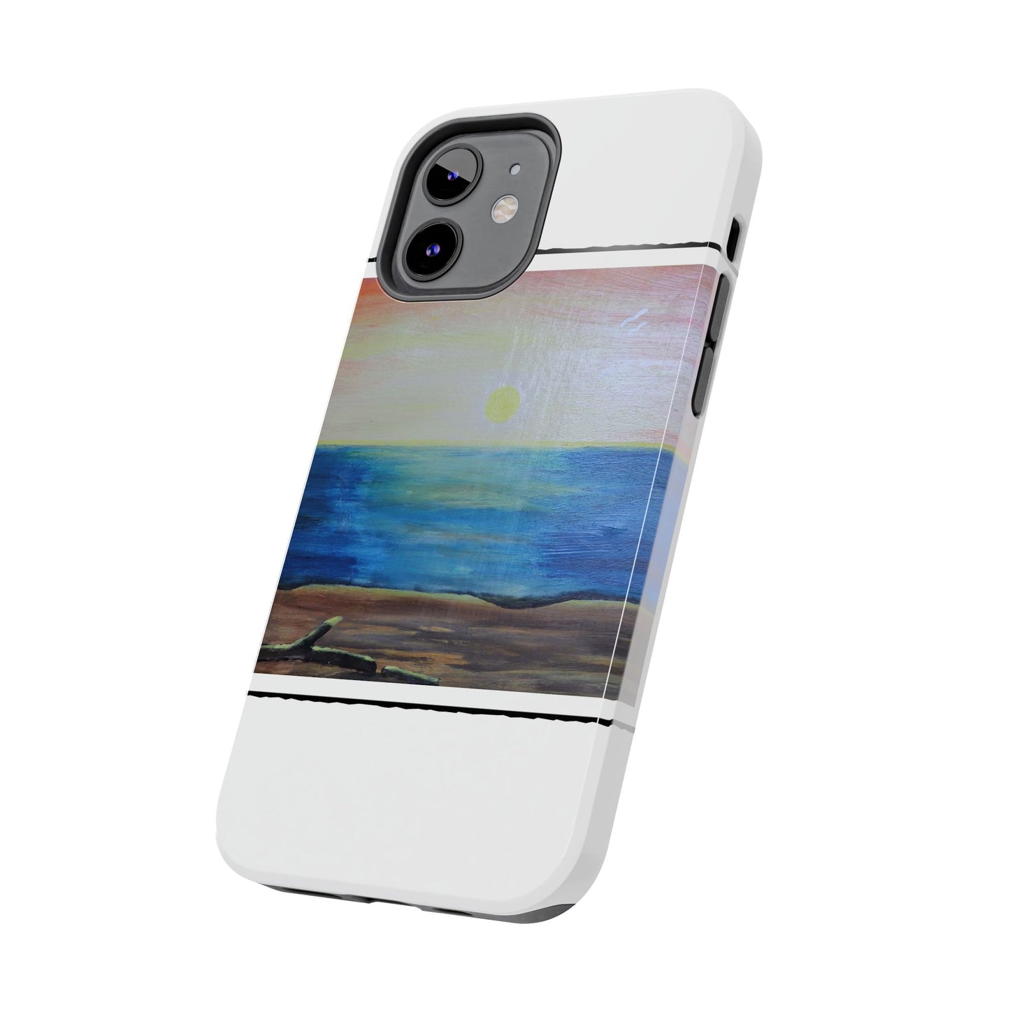 Nature's Balance of Beauty: Coastal stripe SunriseTough Phone Cases