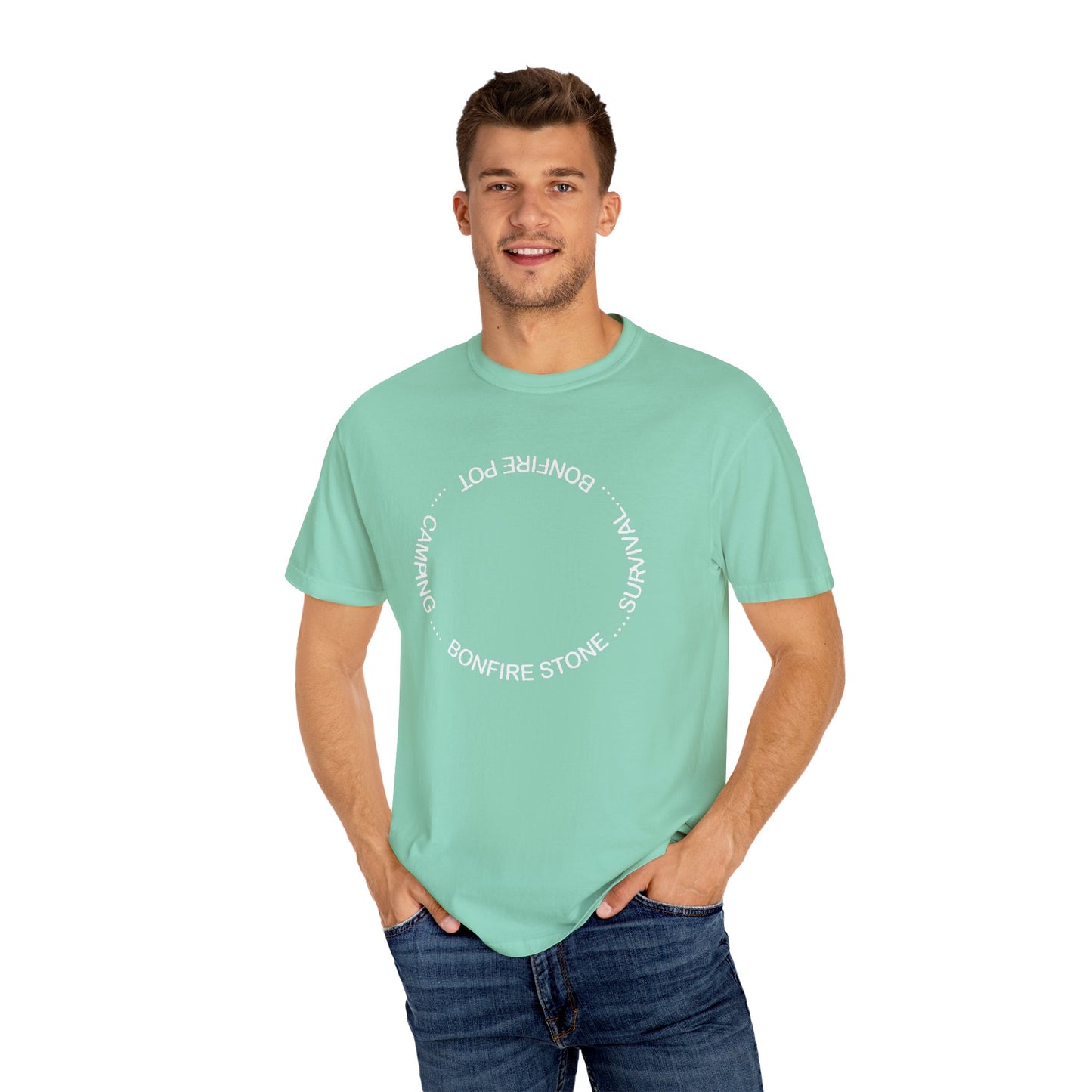 Tents, Trails, and Tranquility: A Camper’s Journey Unisex Garment-Dyed T-shirt