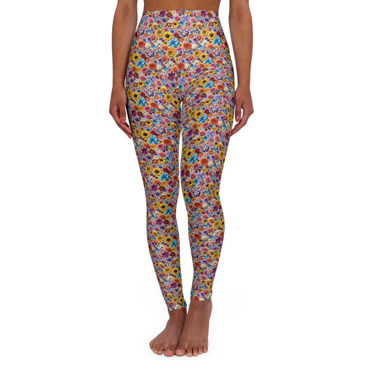 Untamed Beautiful Floral High Waisted Yoga Leggings – Comfortable Fit for Active Lifestyles