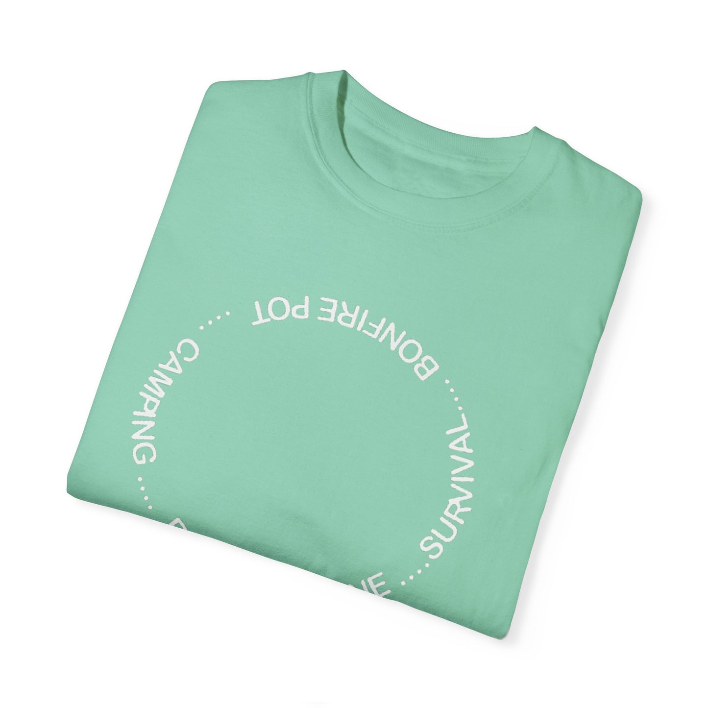 Tents, Trails, and Tranquility: A Camper’s Journey Unisex Garment-Dyed T-shirt