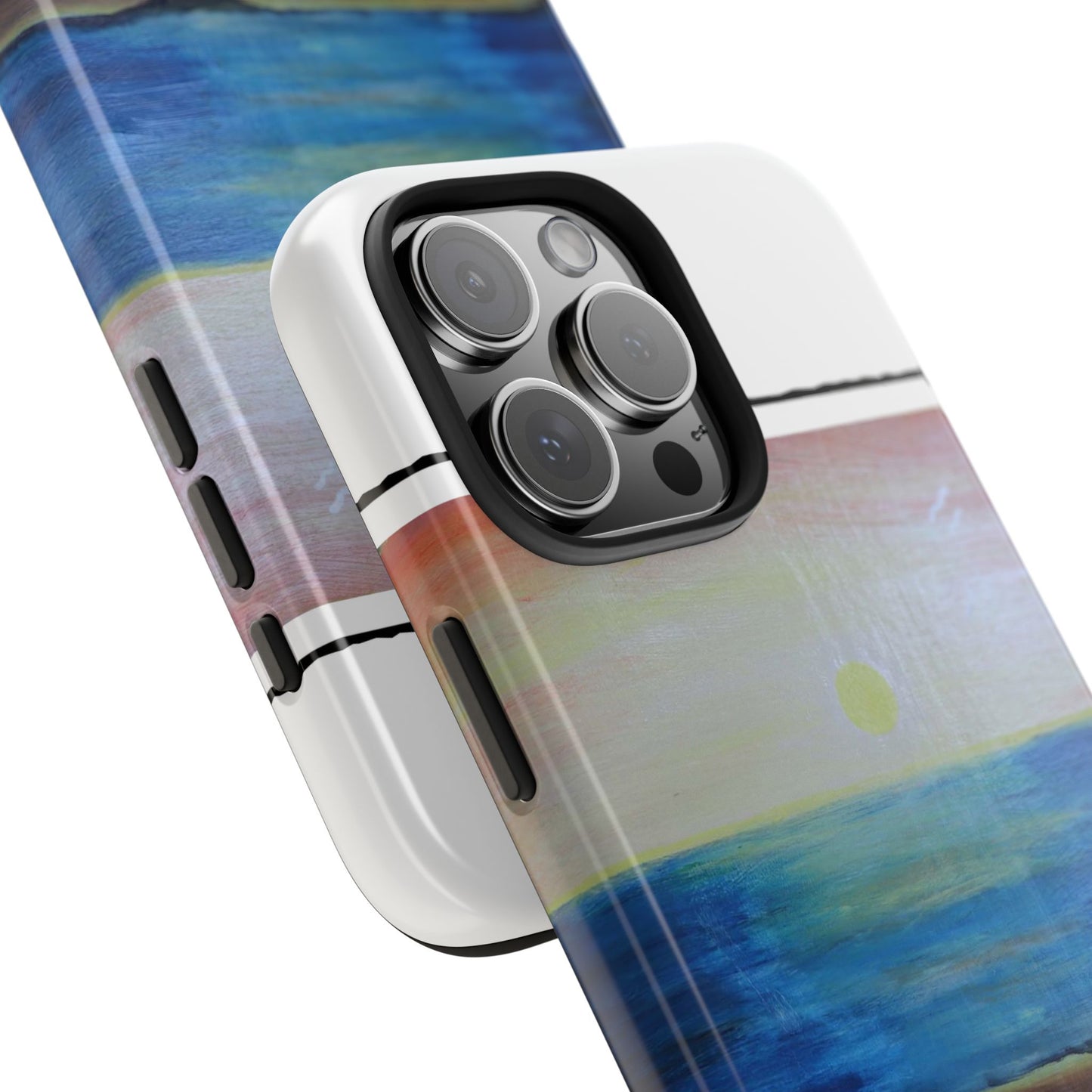 Nature's Balance of Beauty: Coastal stripe SunriseTough Phone Cases