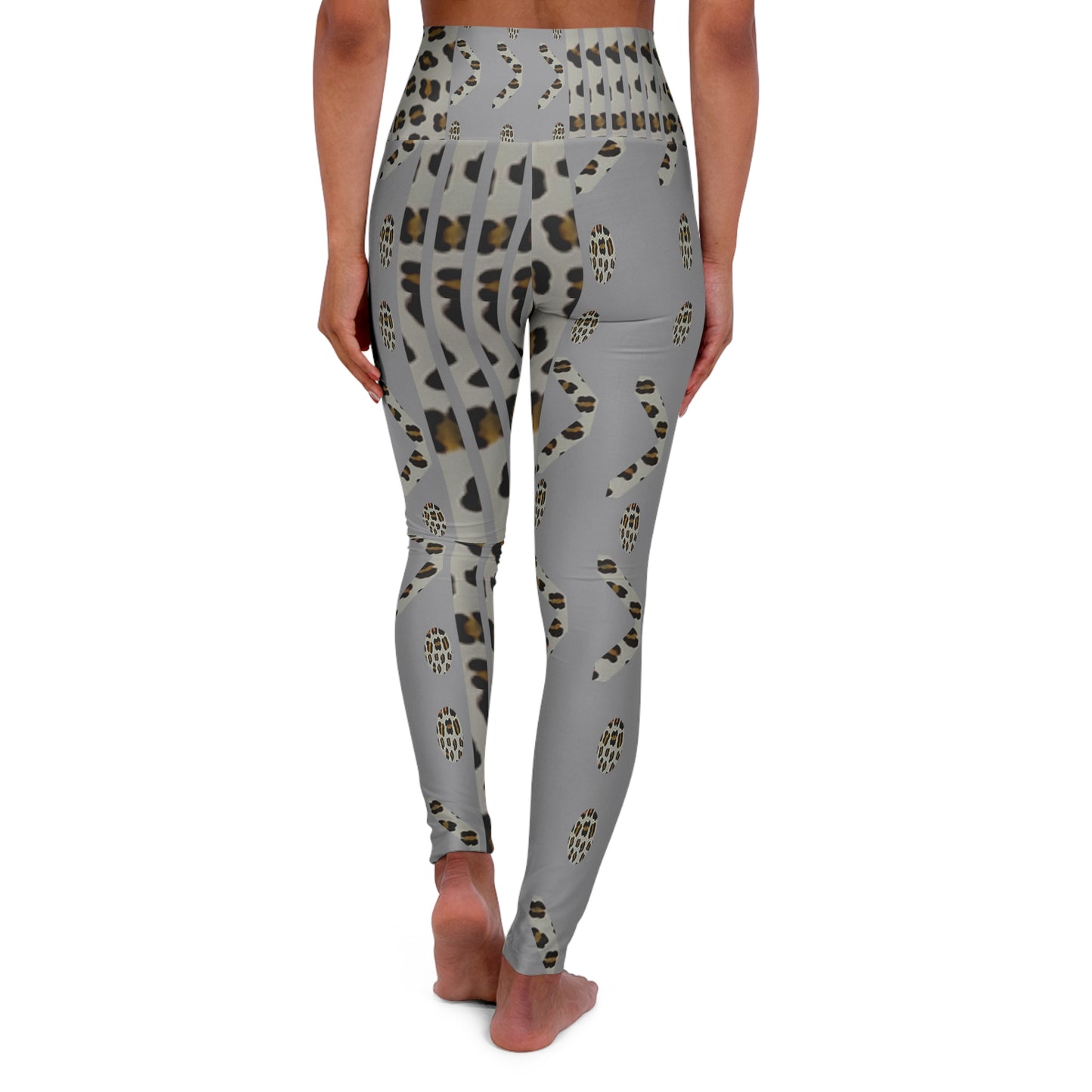 Stylish High Waisted Yoga Leggings with Unique Leopard Print