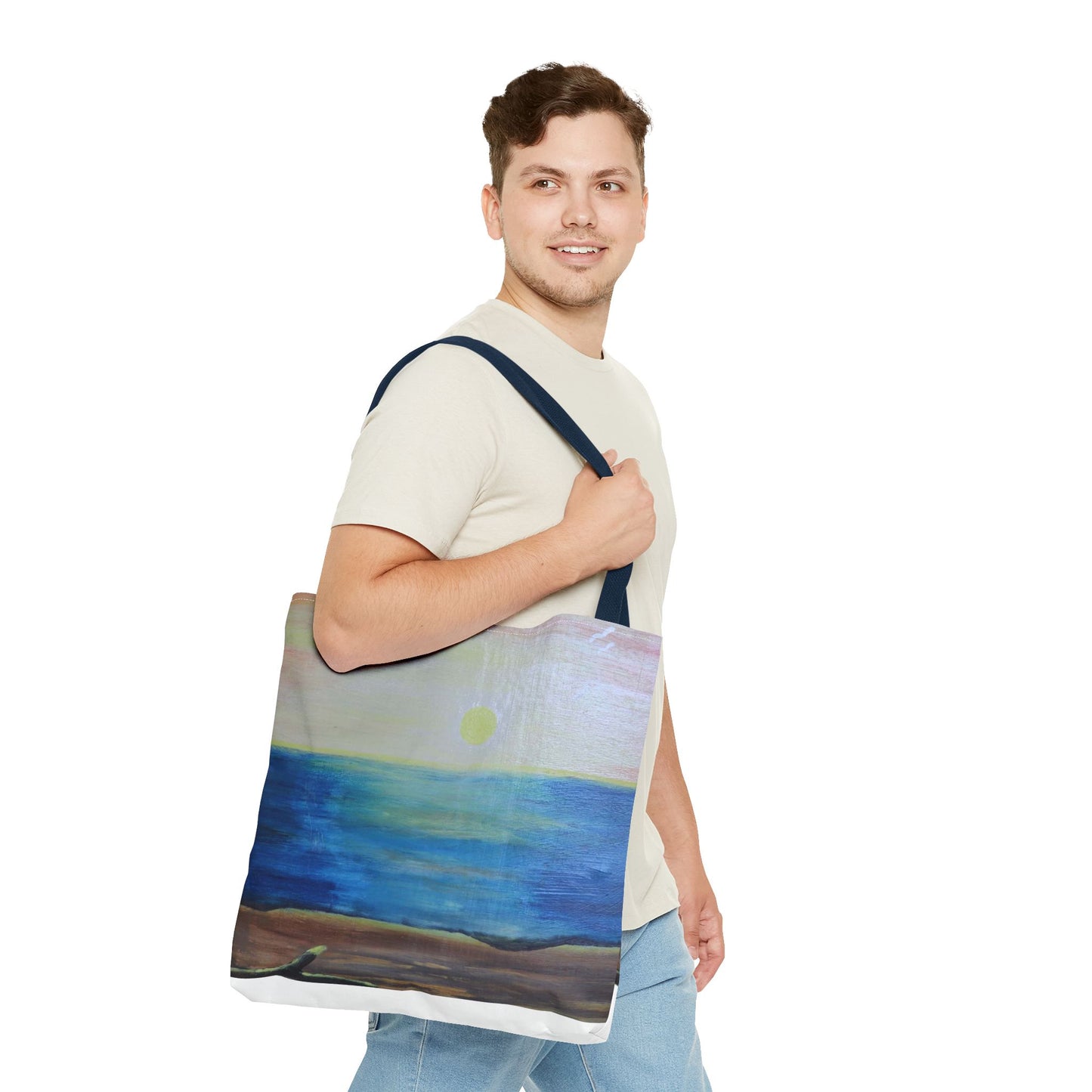 Sunrise over ocean landscape Tote Bag (AOP)