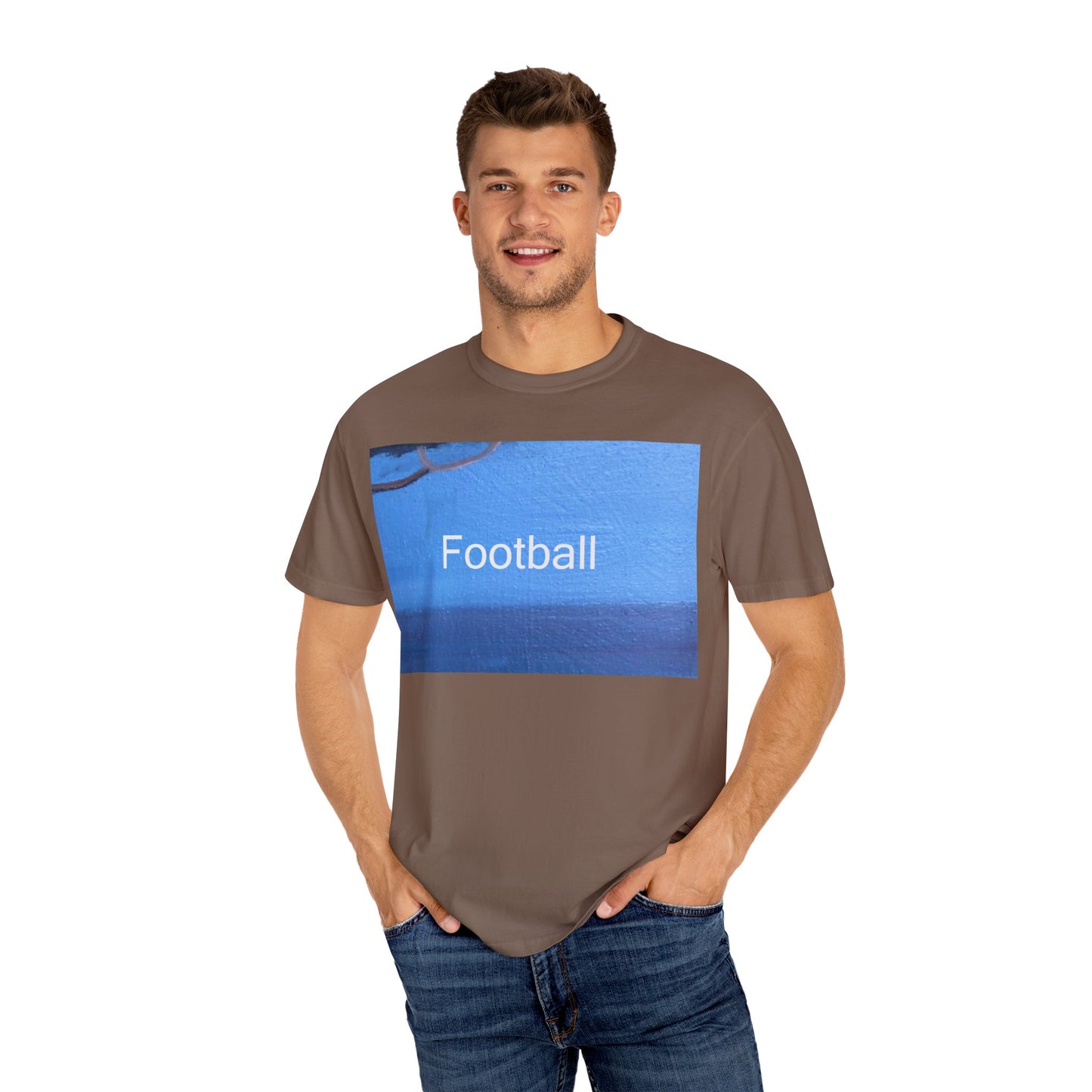 Peeping Acacia branch Football Unisex Garment-Dyed T-shirt