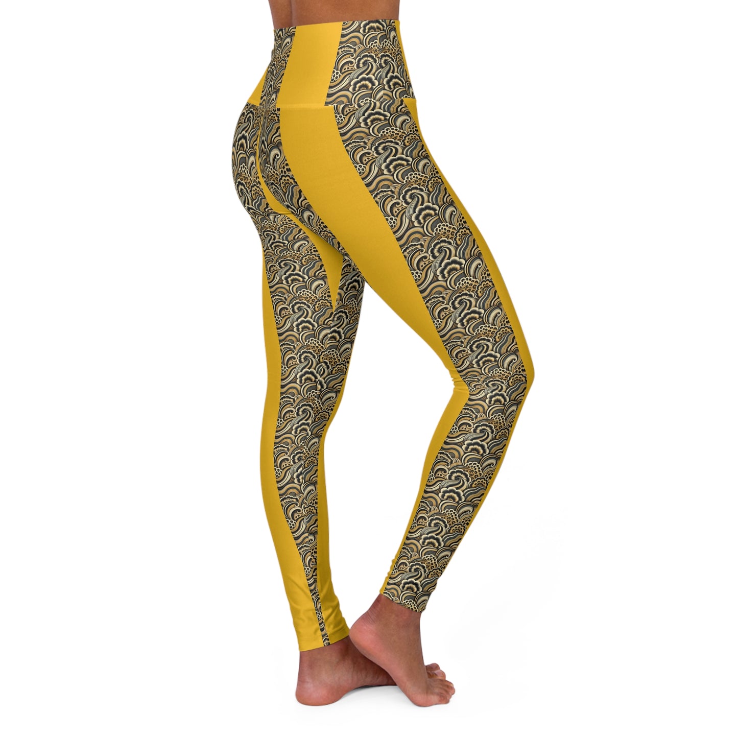 Masterpiece of Leopard Rosettes Stylish High Waisted Yoga Leggings - Trendy Fitness Activewear for Comfort & Performance