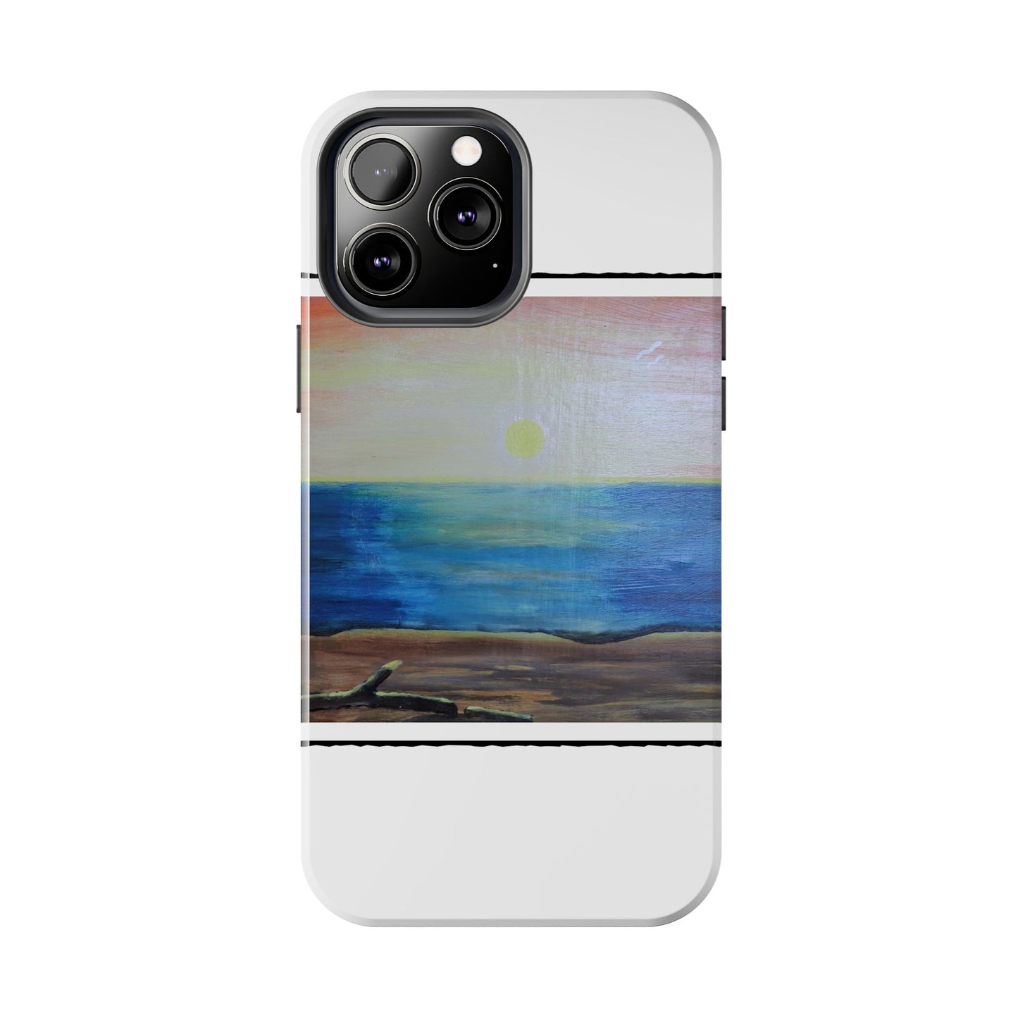 Nature's Balance of Beauty: Coastal stripe SunriseTough Phone Cases