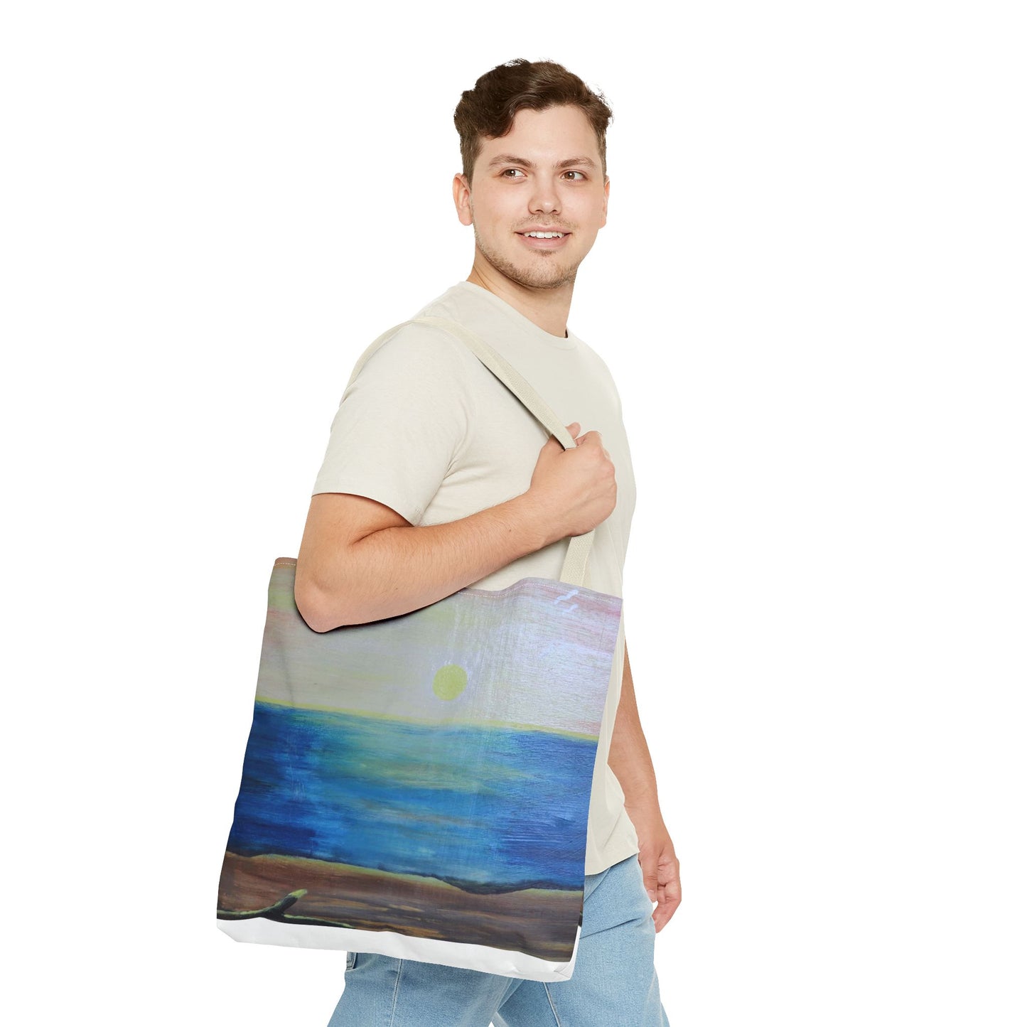 Sunrise over ocean landscape Tote Bag (AOP)