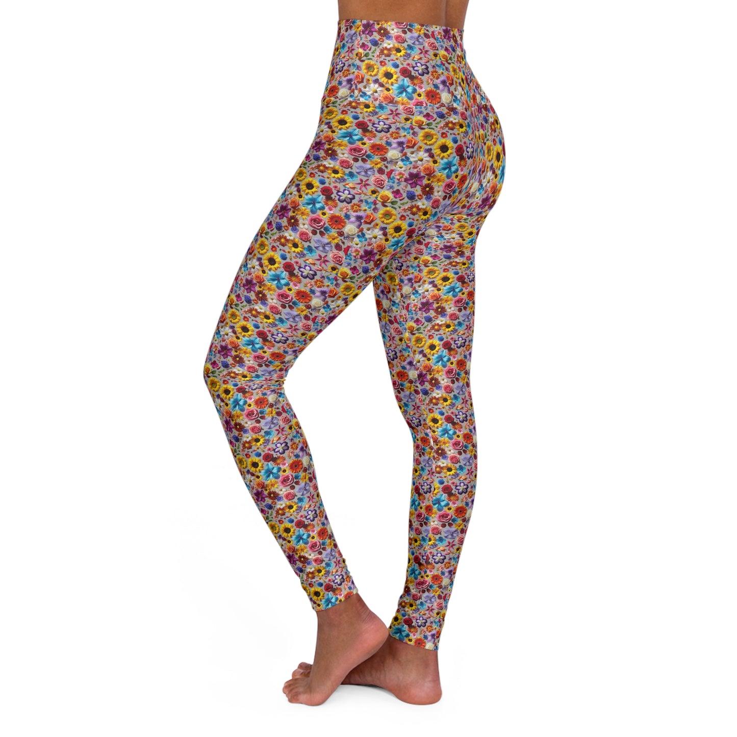 Untamed Beautiful Floral High Waisted Yoga Leggings – Comfortable Fit for Active Lifestyles