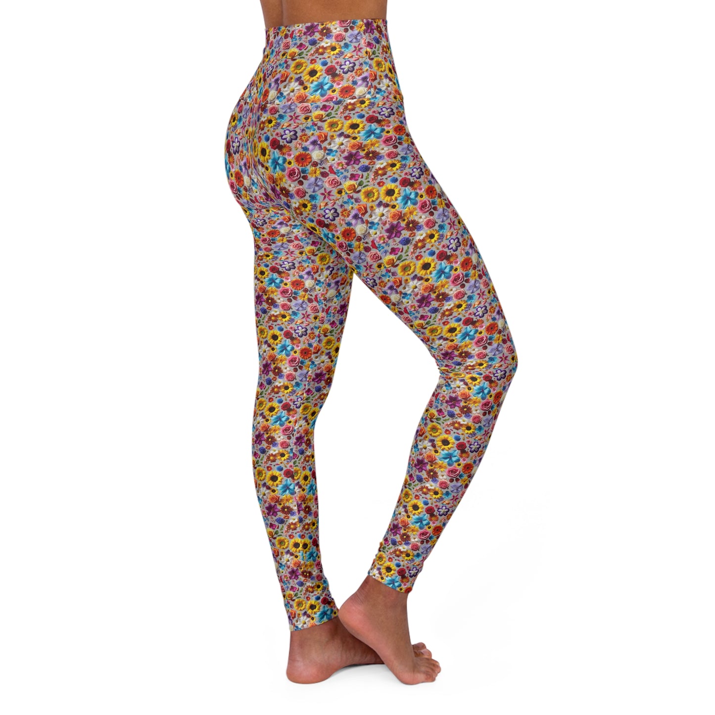 Untamed Beautiful Floral High Waisted Yoga Leggings – Comfortable Fit for Active Lifestyles