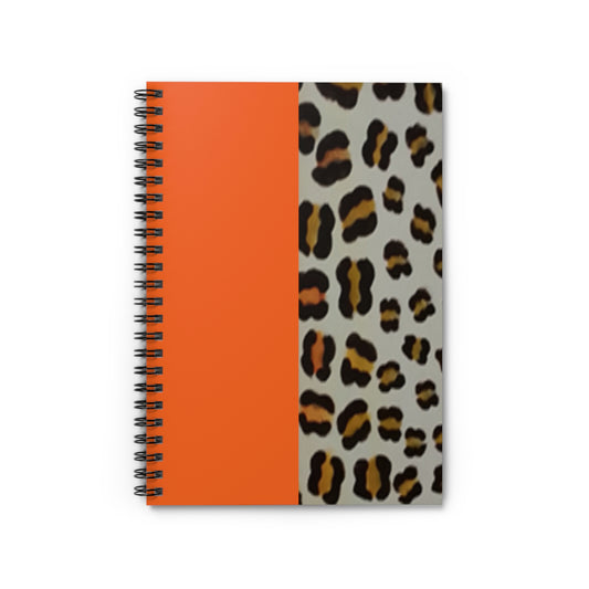 Realistic Leopard Rosettes Spiral Notebook - Ruled Line