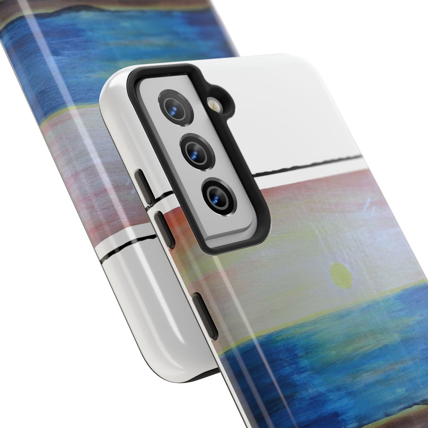 Nature's Balance of Beauty: Coastal stripe SunriseTough Phone Cases