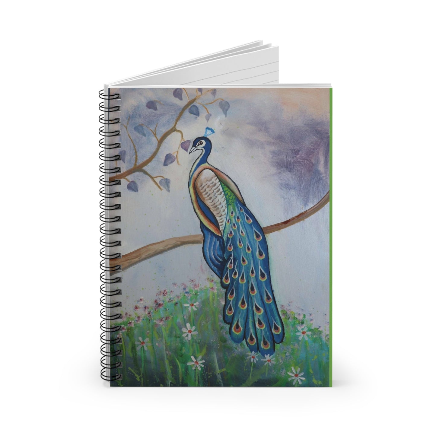 Proud Peacock Spiral Notebook - Ruled Line